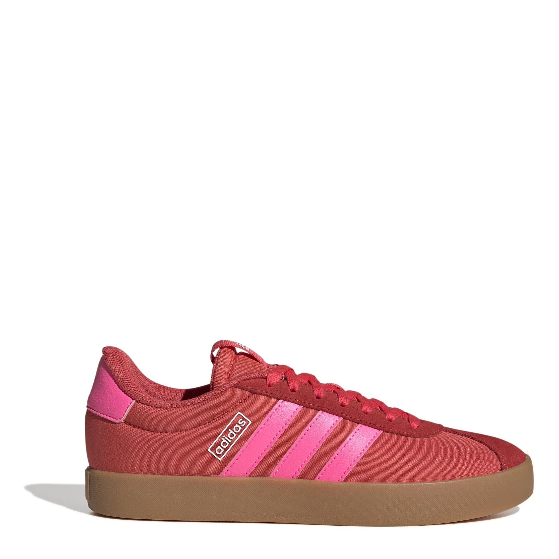 Red/Pnk/Whte - adidas - VL Court 3.0 Shoes Womens - 1