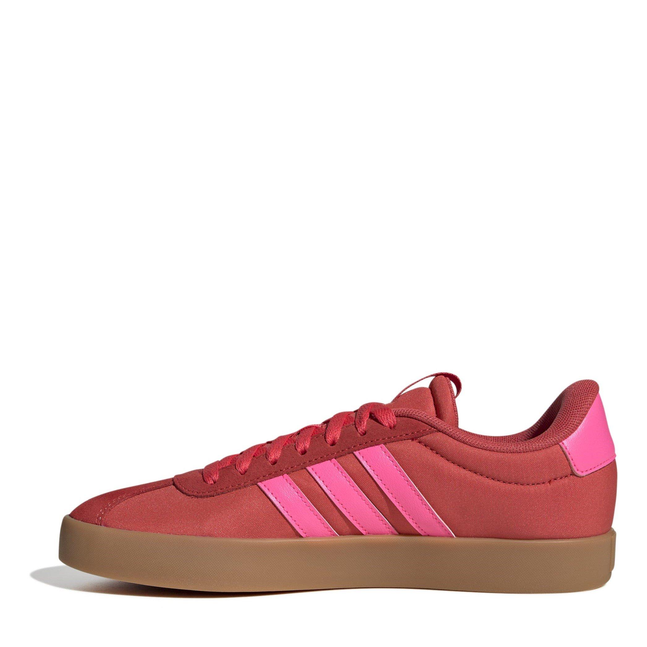 Red/Pnk/Whte - adidas - VL Court 3.0 Shoes Womens - 2