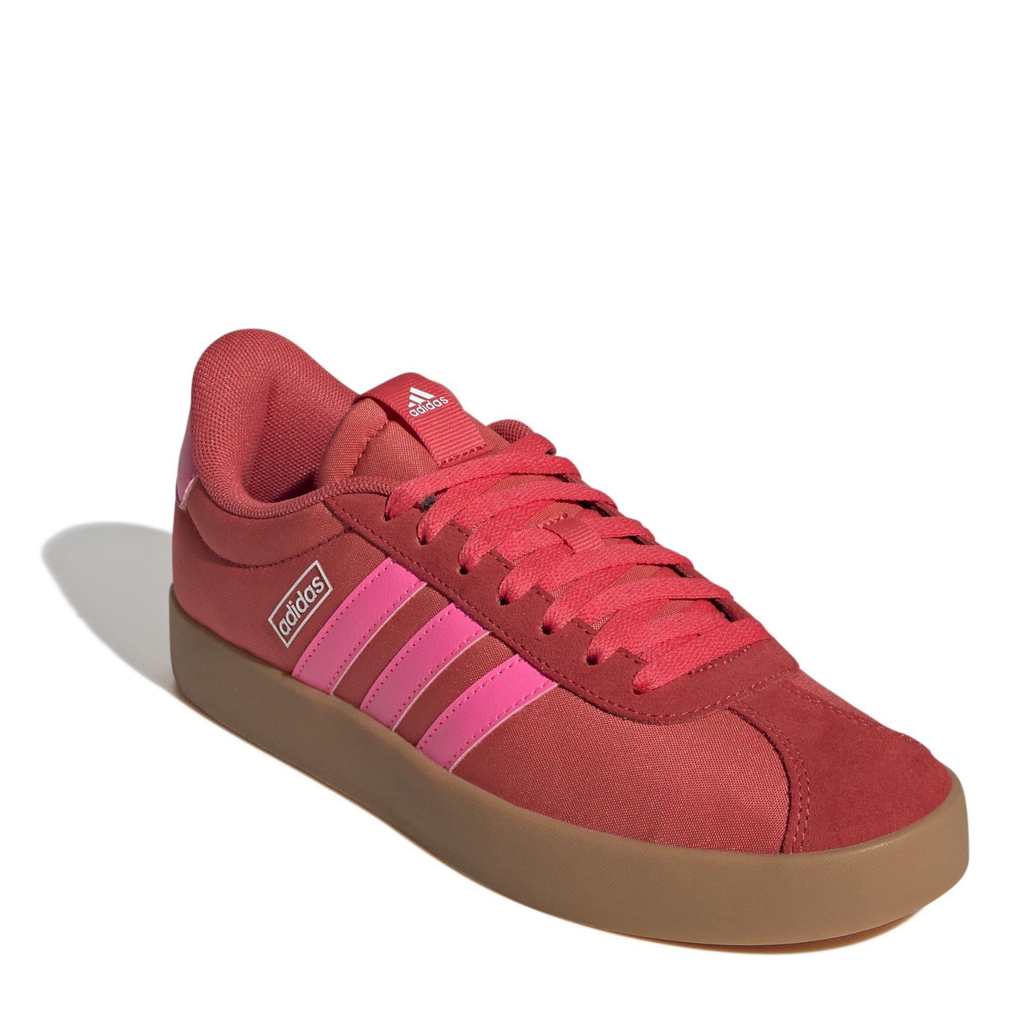 Red/Pnk/Whte - adidas - VL Court 3.0 Shoes Womens - 3
