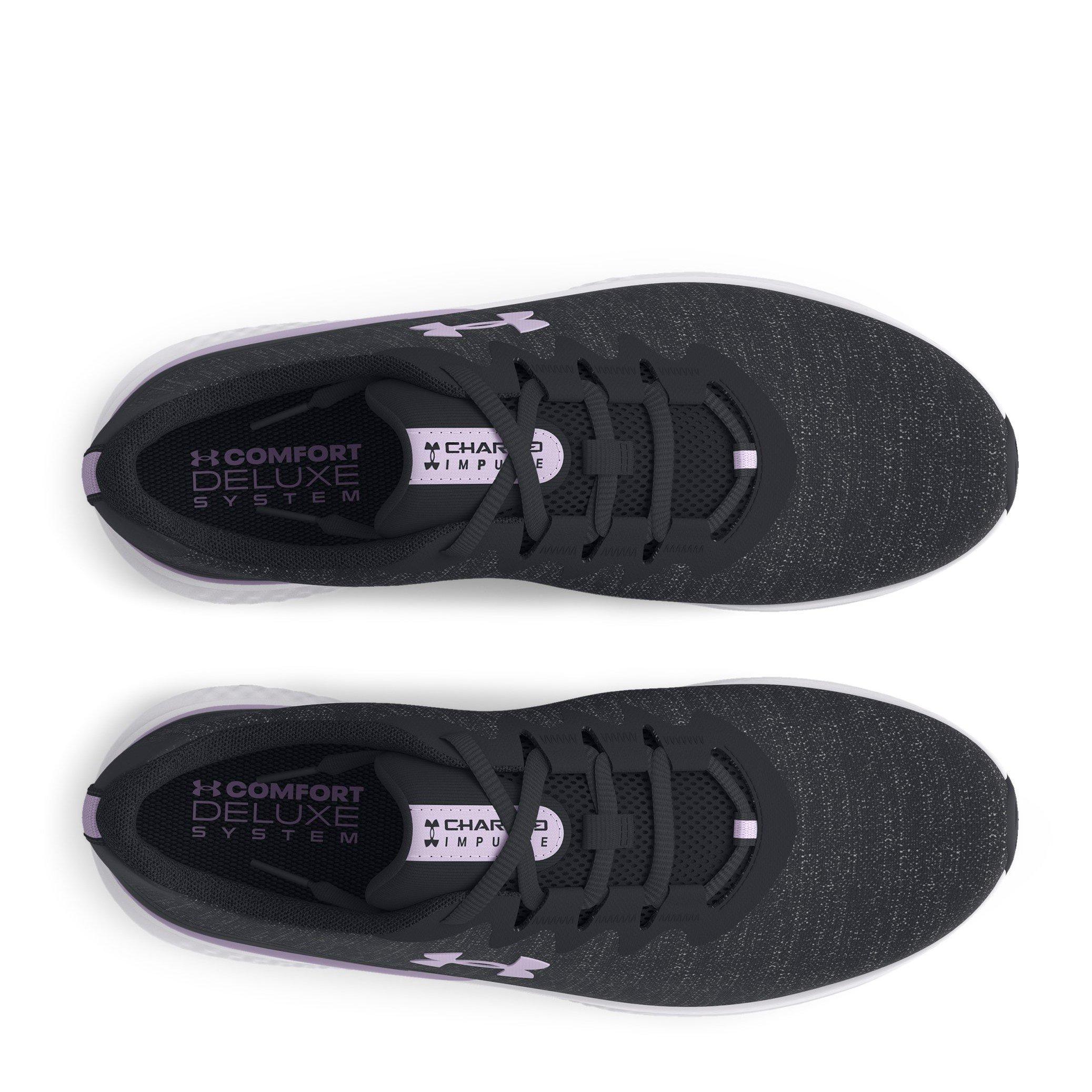 Blk/Salt Purple - Under Armour - Charged Impulse 3 Womens Running Shoes - 4