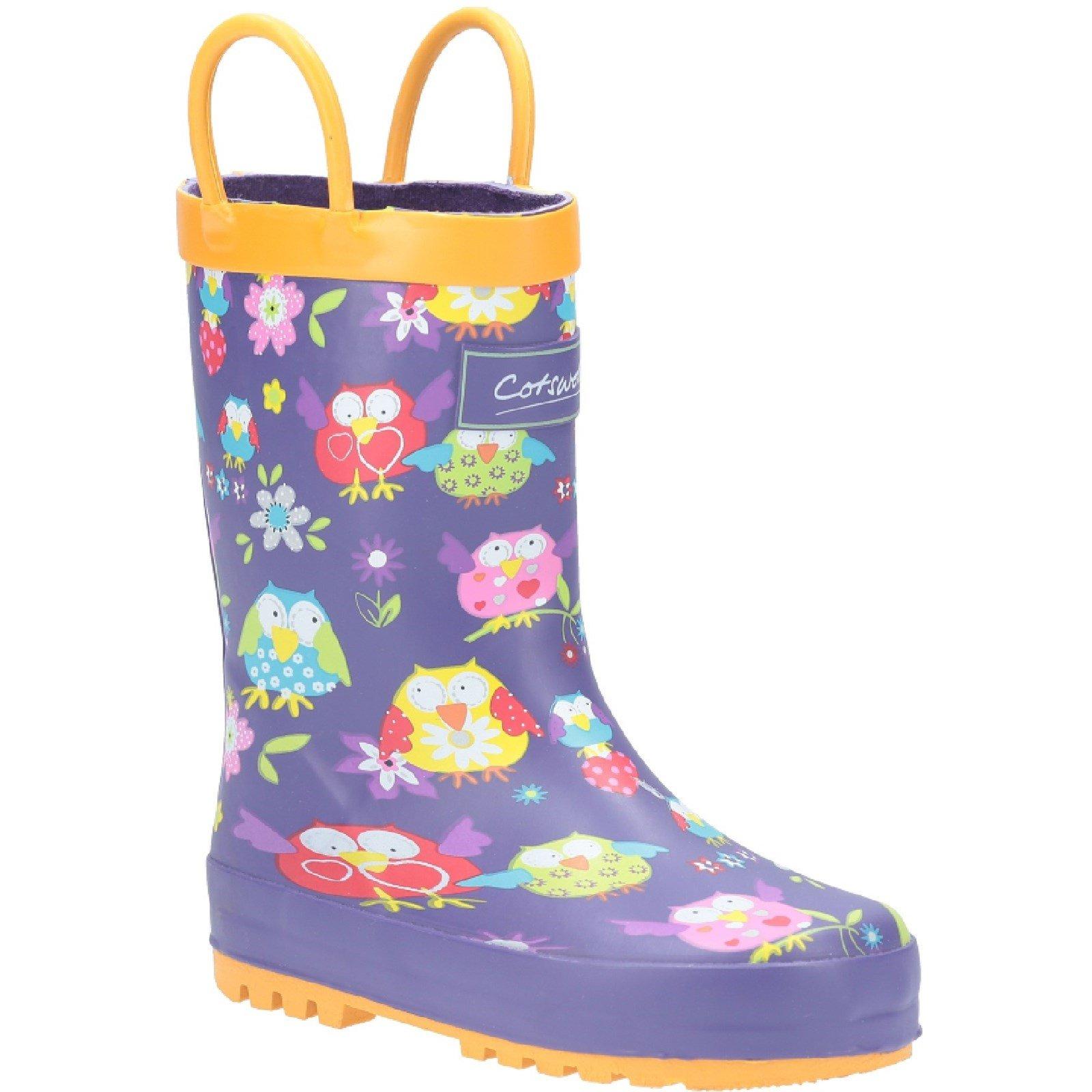Owl - Cotswold - Kids' Puddle Wellington Boot - 1