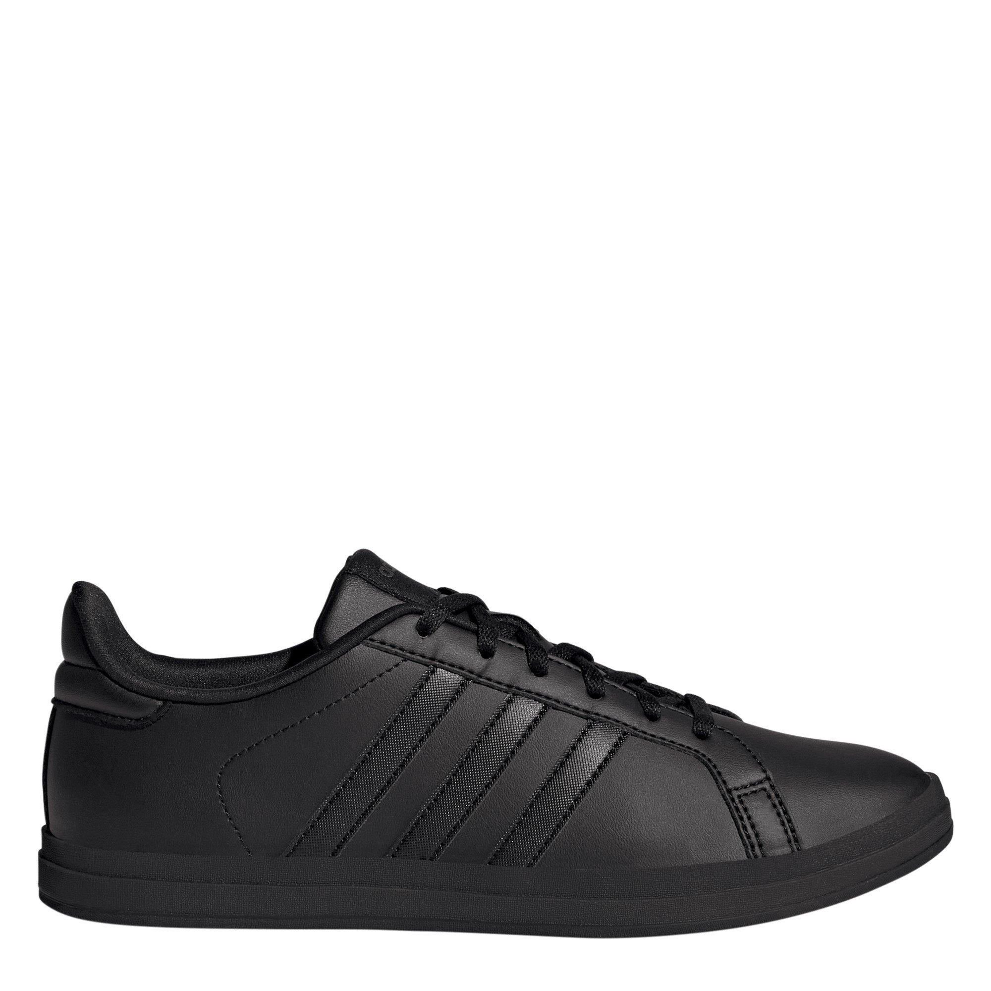 Triple Black - adidas - Courtpoint Trainers Womens - 1