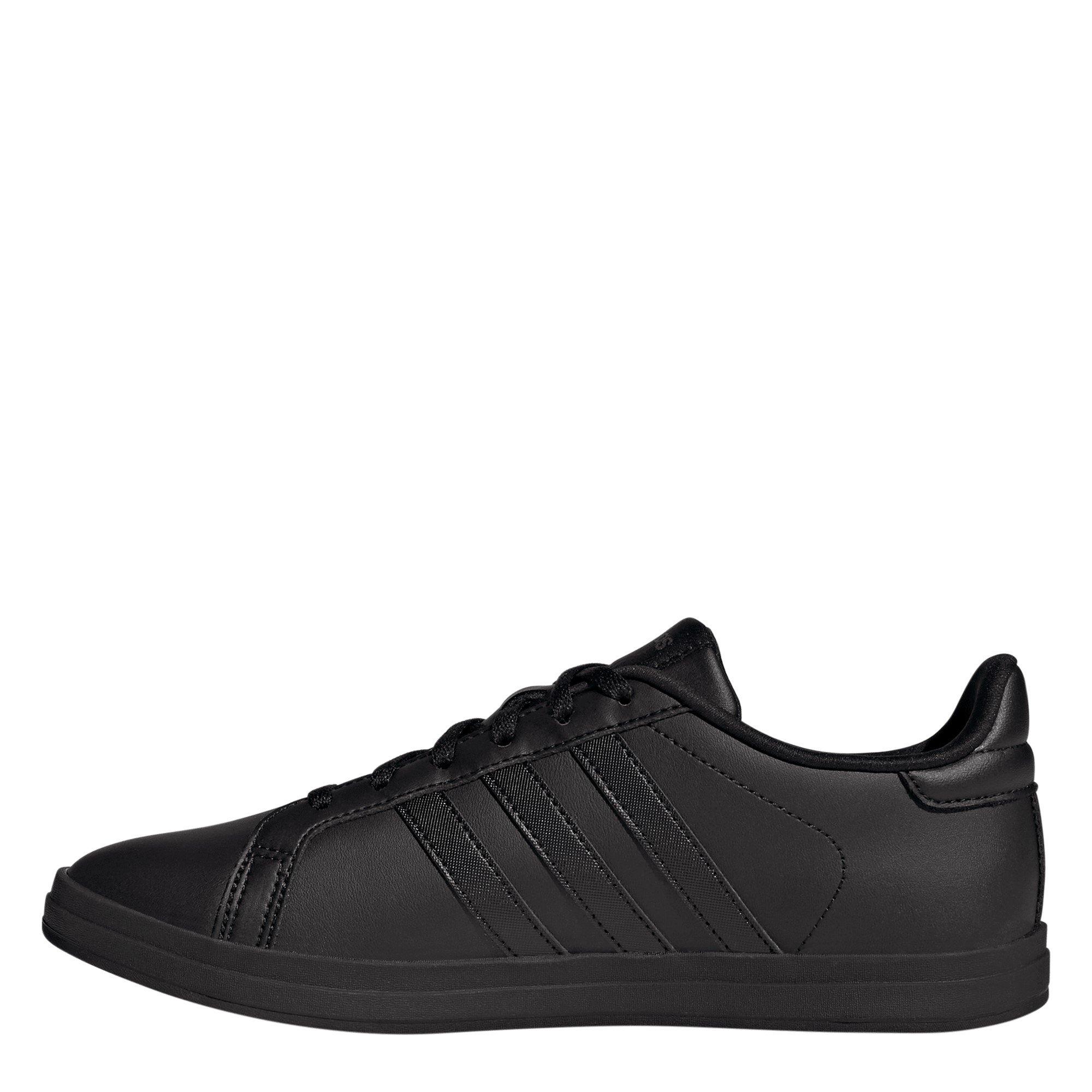 Triple Black - adidas - Courtpoint Trainers Womens - 2