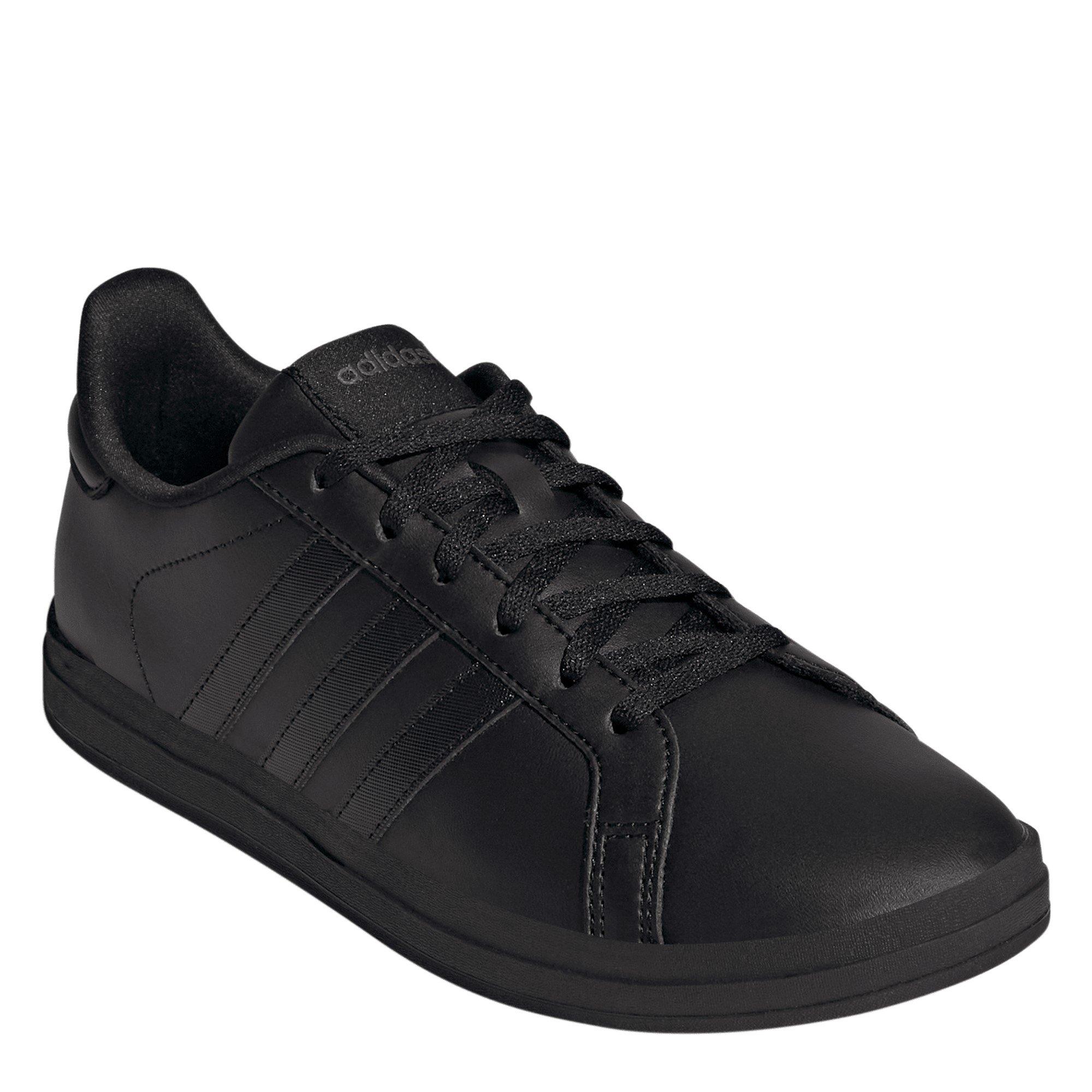 Triple Black - adidas - Courtpoint Trainers Womens - 3