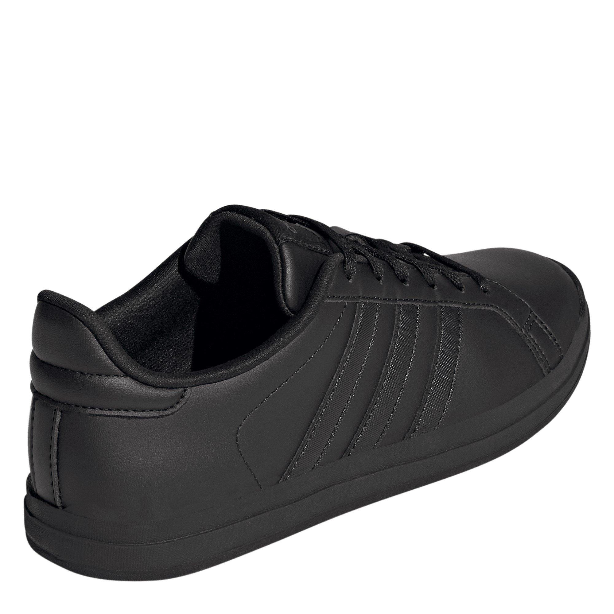 Triple Black - adidas - Courtpoint Trainers Womens - 4