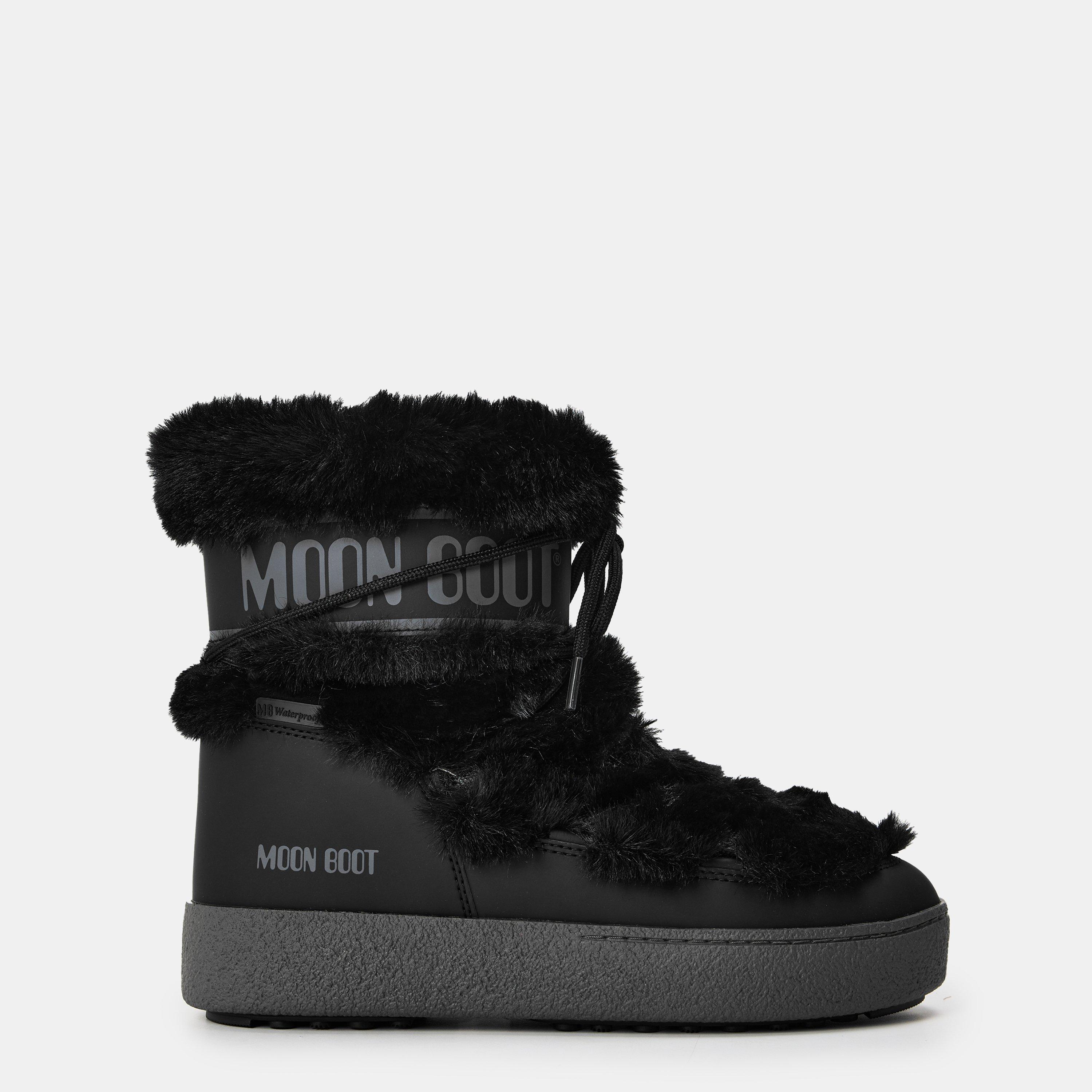 Black - Moon Boot - Women's Faux Fur Snow Boots - 1