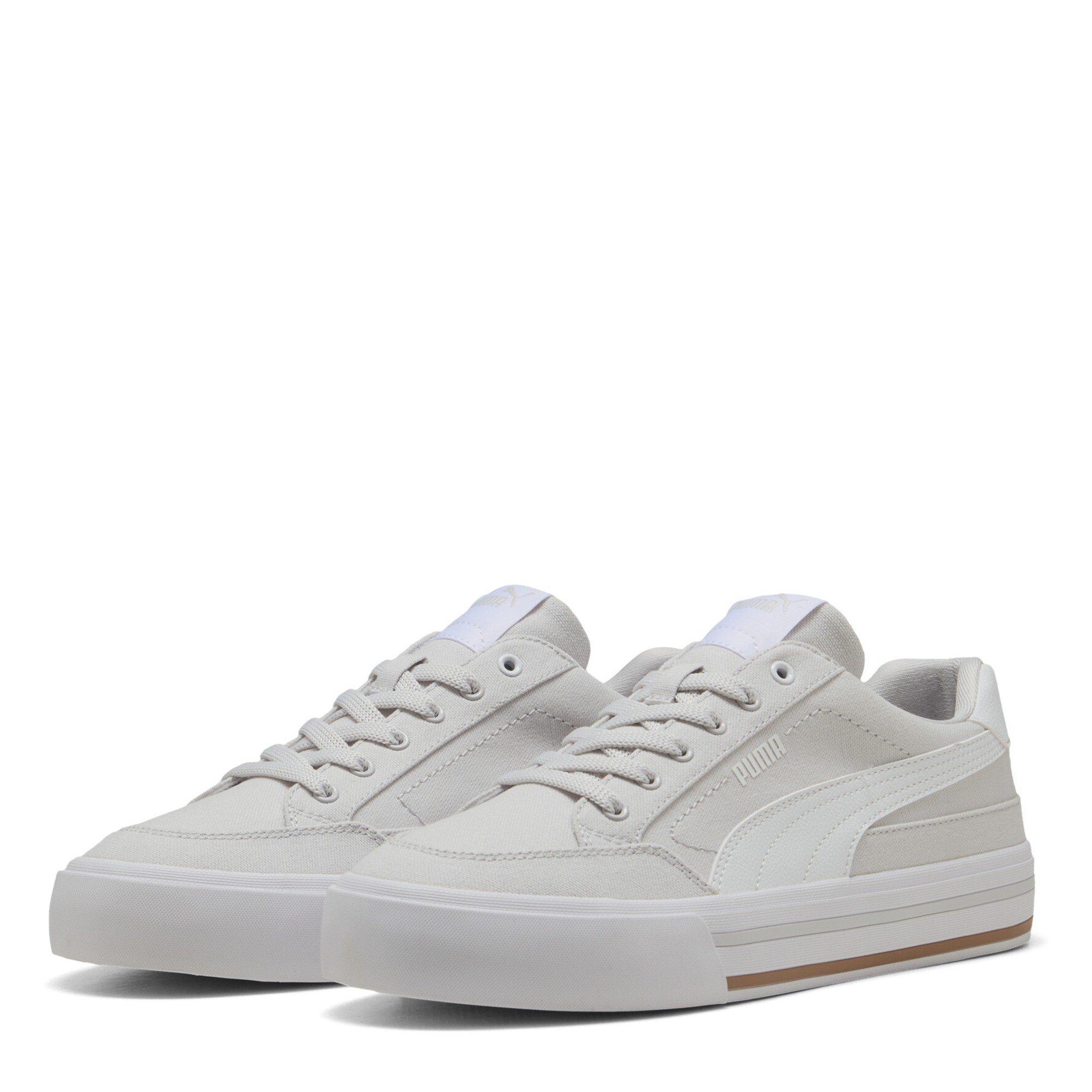 White/Grey - Puma - Court Classic Vulcanized Formstrip Womens Shoe - 1