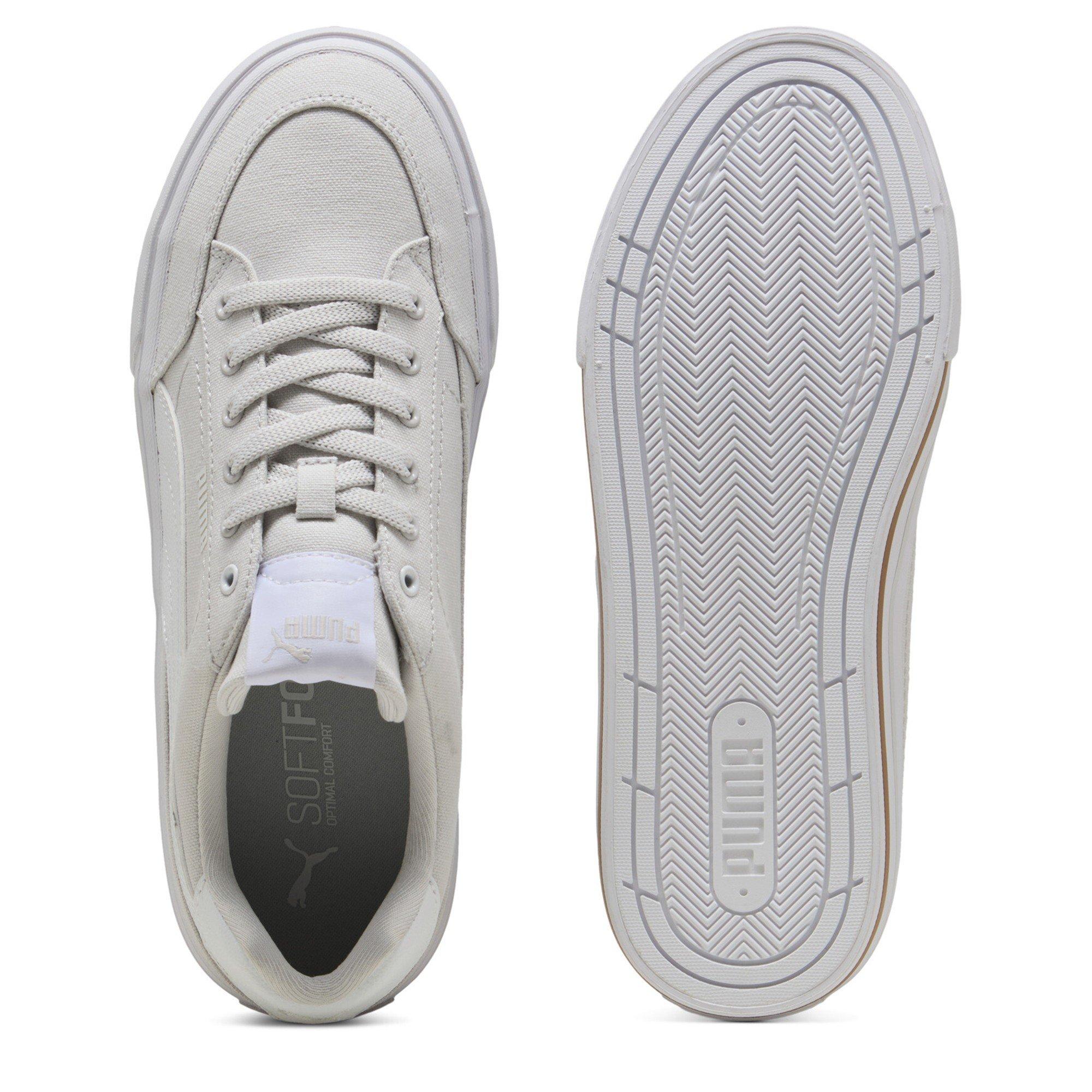 White/Grey - Puma - Court Classic Vulcanized Formstrip Womens Shoe - 3