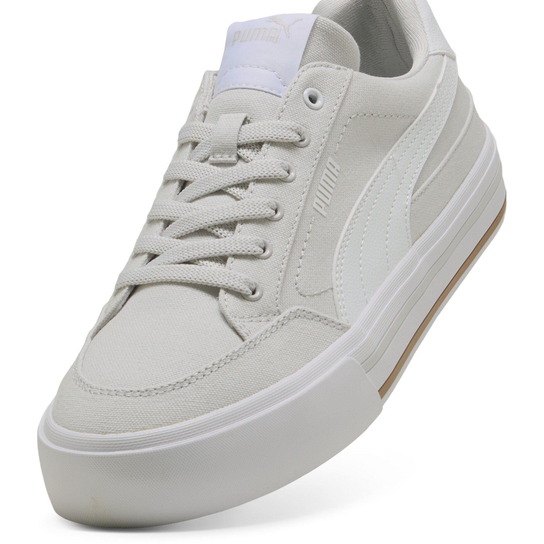 White/Grey - Puma - Court Classic Vulcanized Formstrip Womens Shoe - 6