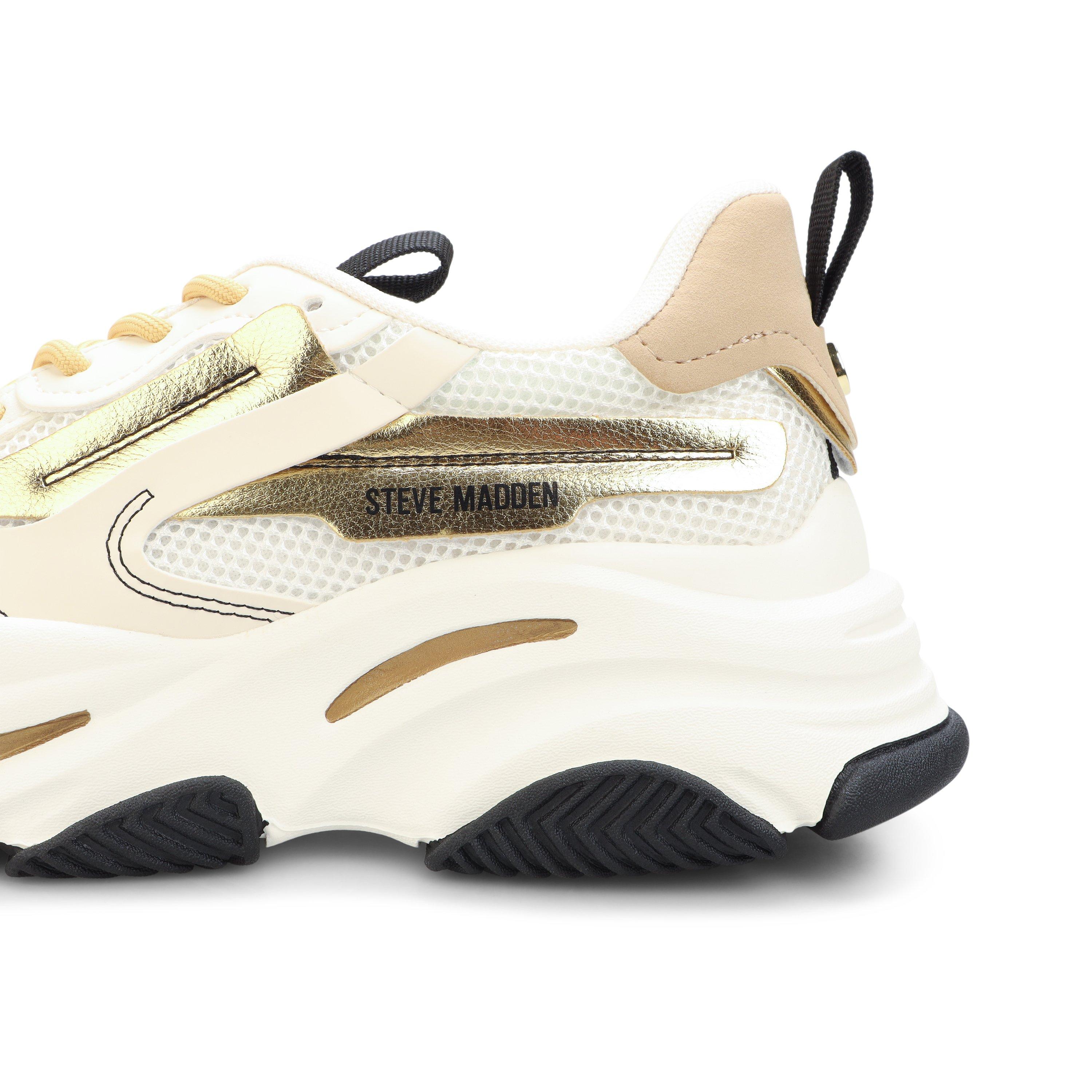 Wht/Tan - Steve Madden - Women's Possession-E Chunky Trainers - 3