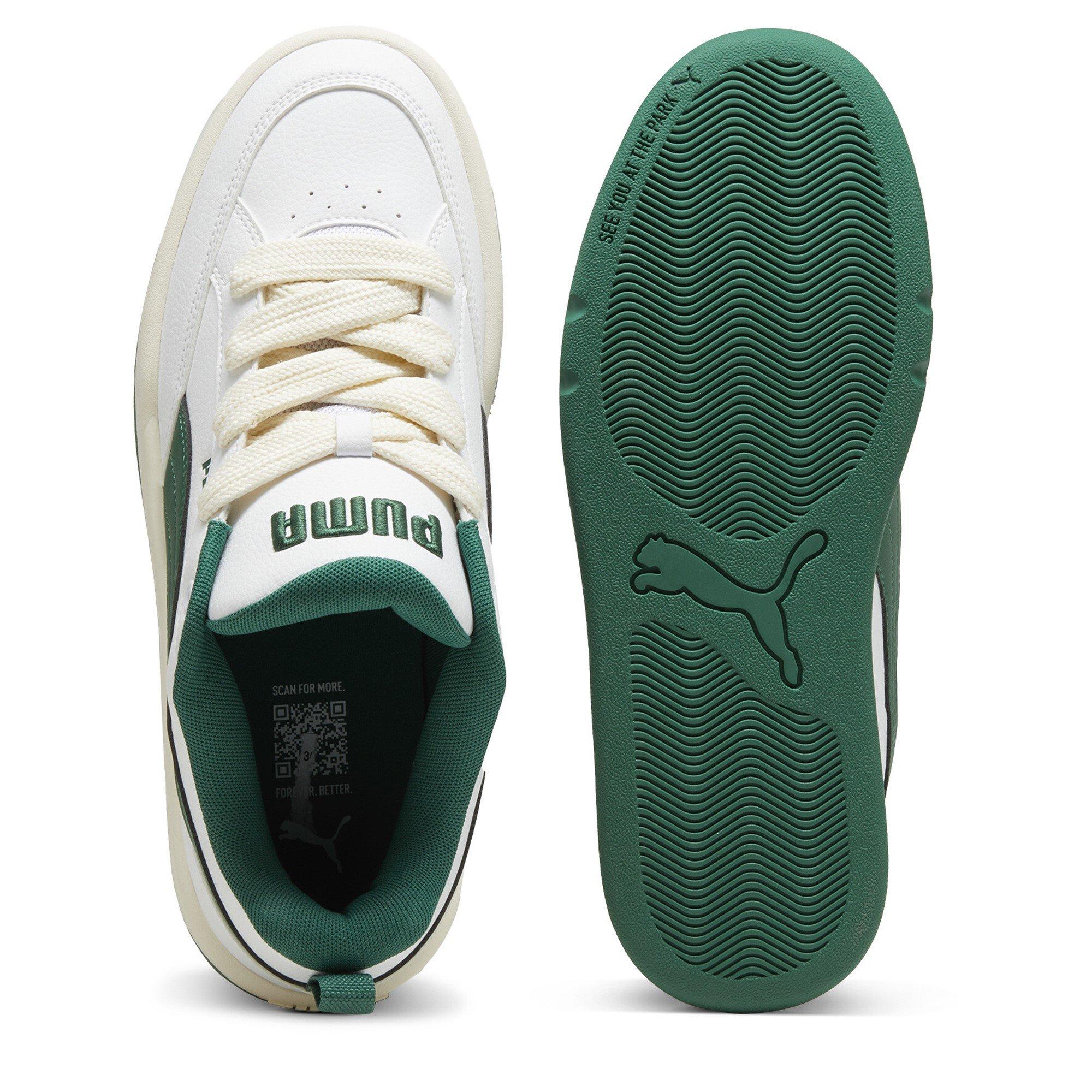 White/Green - Puma - Park Lifestyle Low-Top Trainers - 3