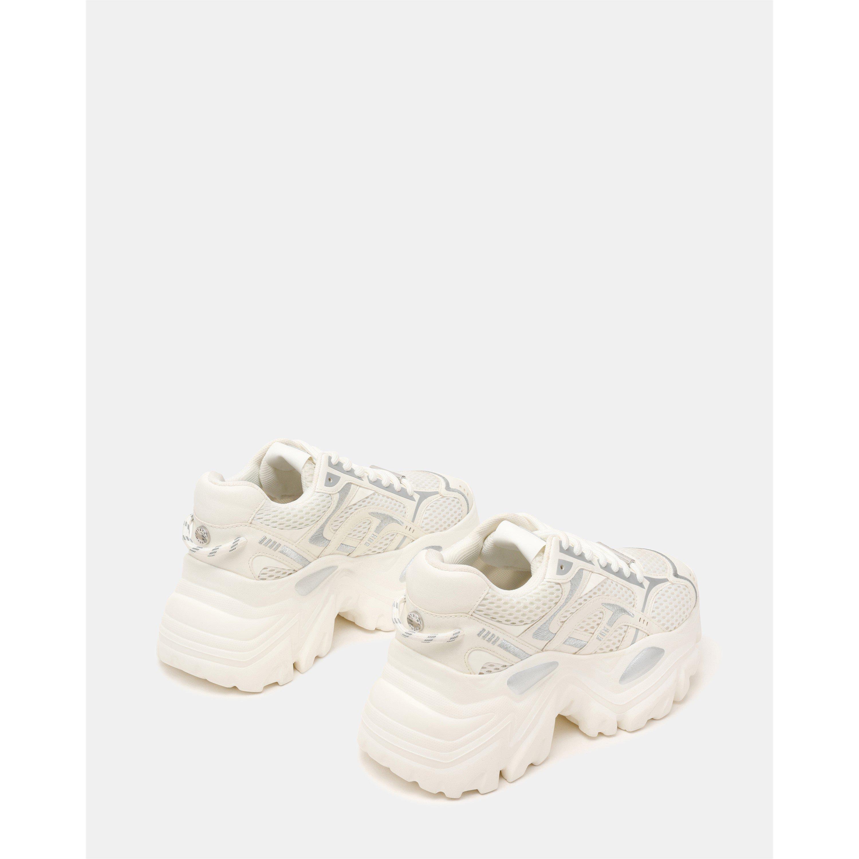 White/Sil - Steve Madden - Women's Raftus Chunky Trainers - 3
