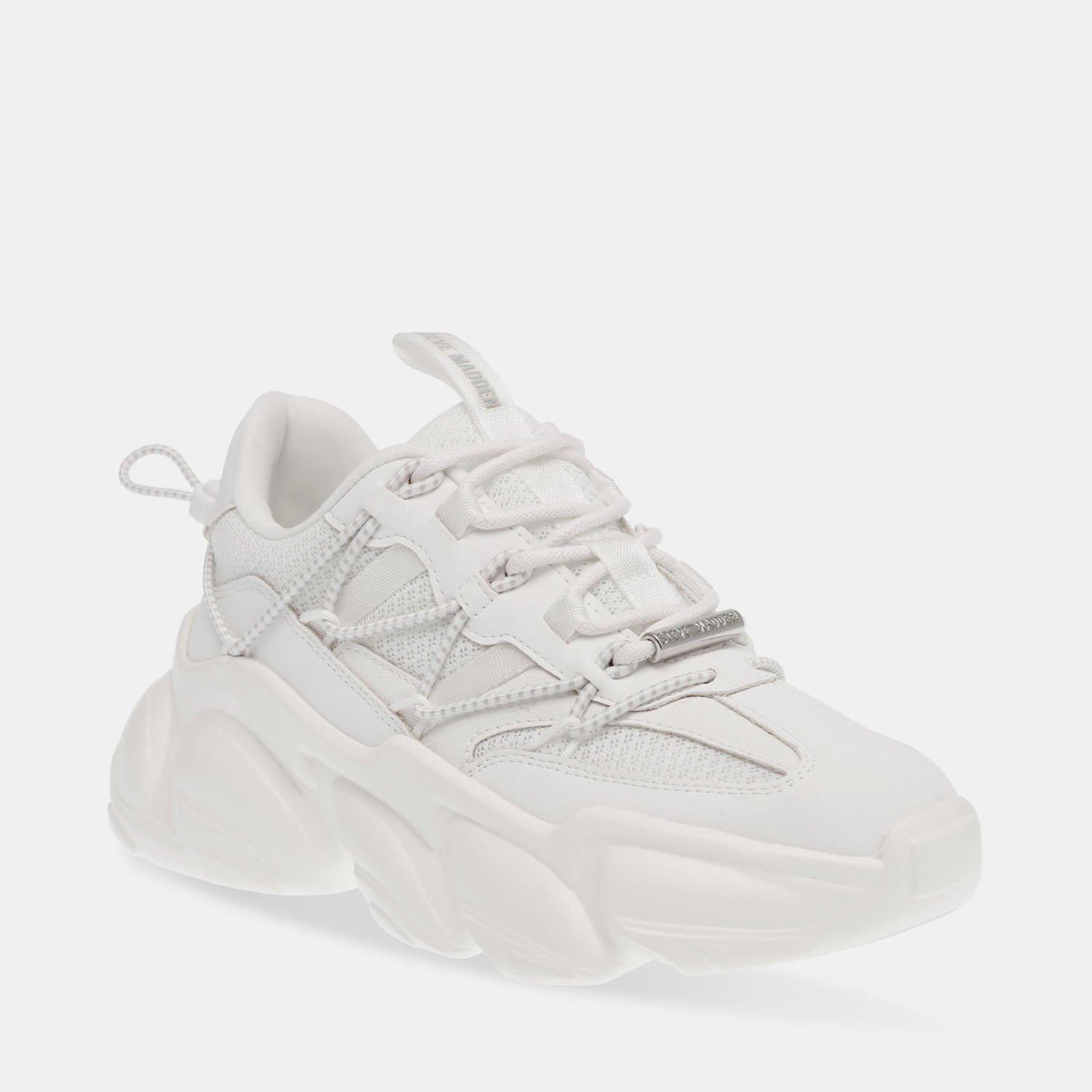 Steve Madden Madden Spectator Tra - White/White - Size 7 (40)