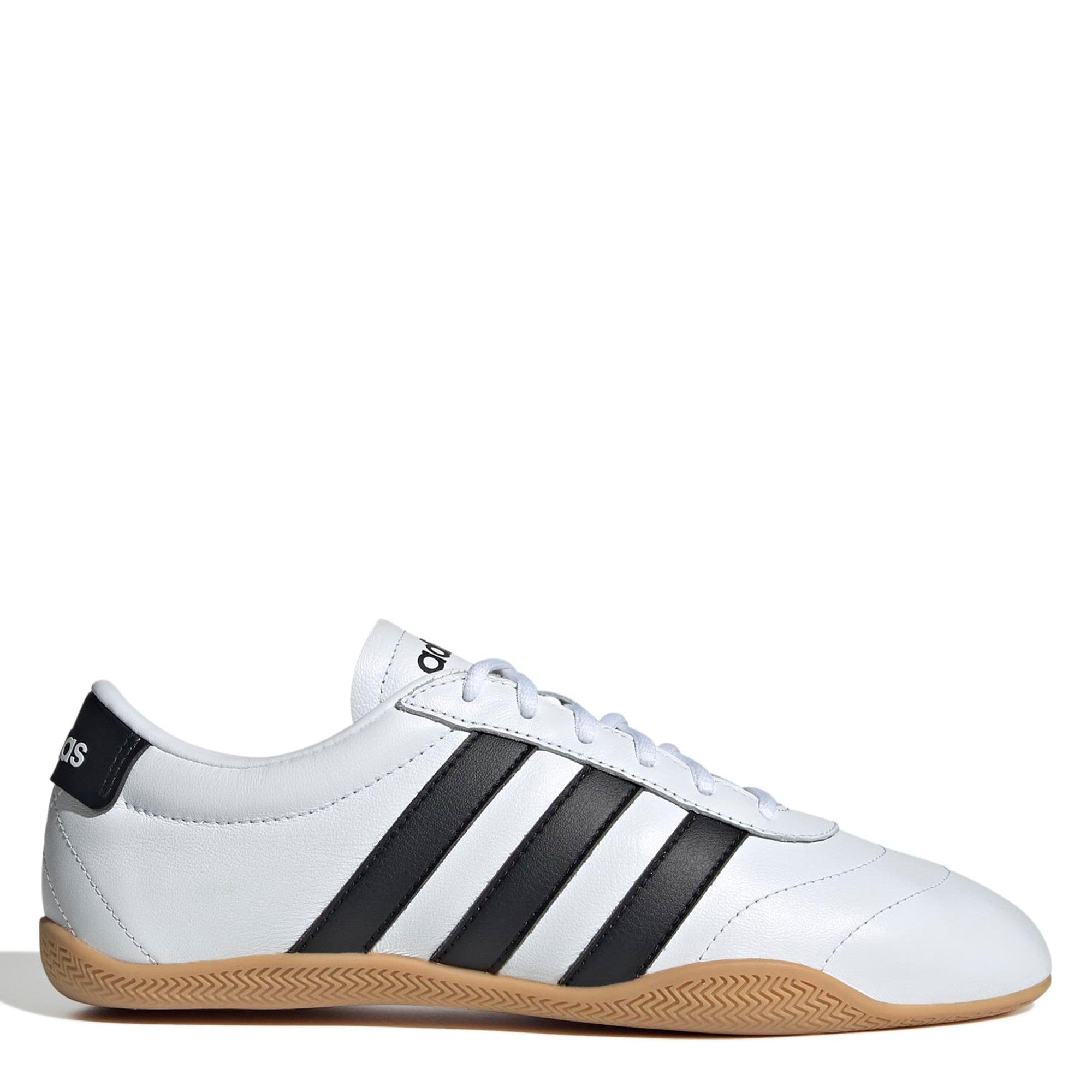 adidas Grand Court Lo Leather Lace Up Low-Top Trainers