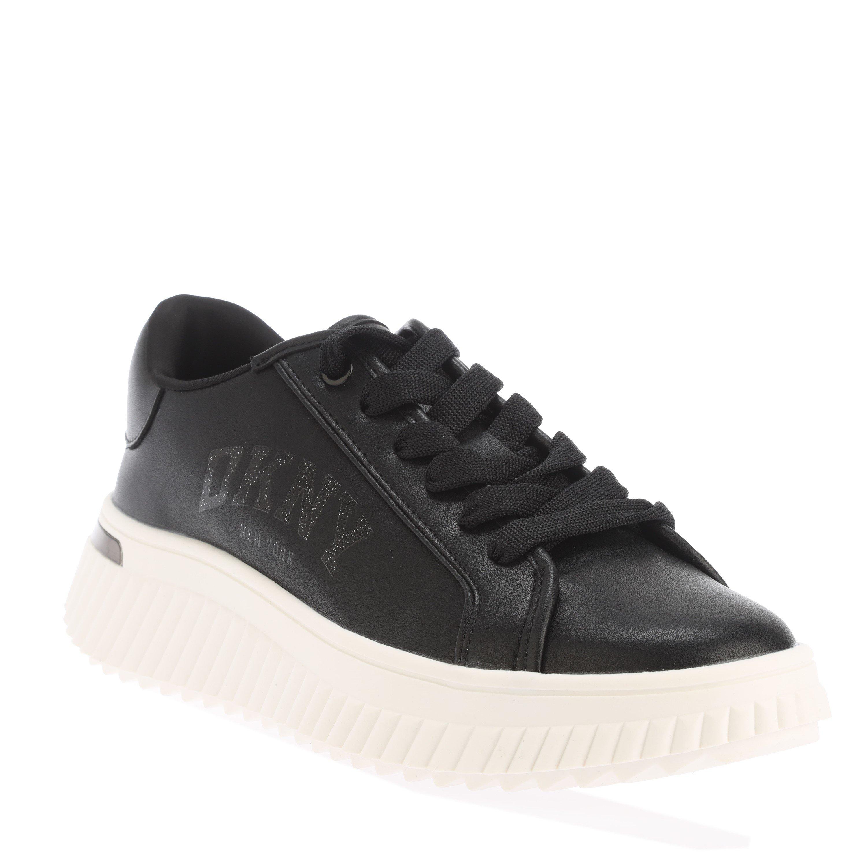 Black - DKNY - Women's Larissa Lace up Chunky Trainers - 2