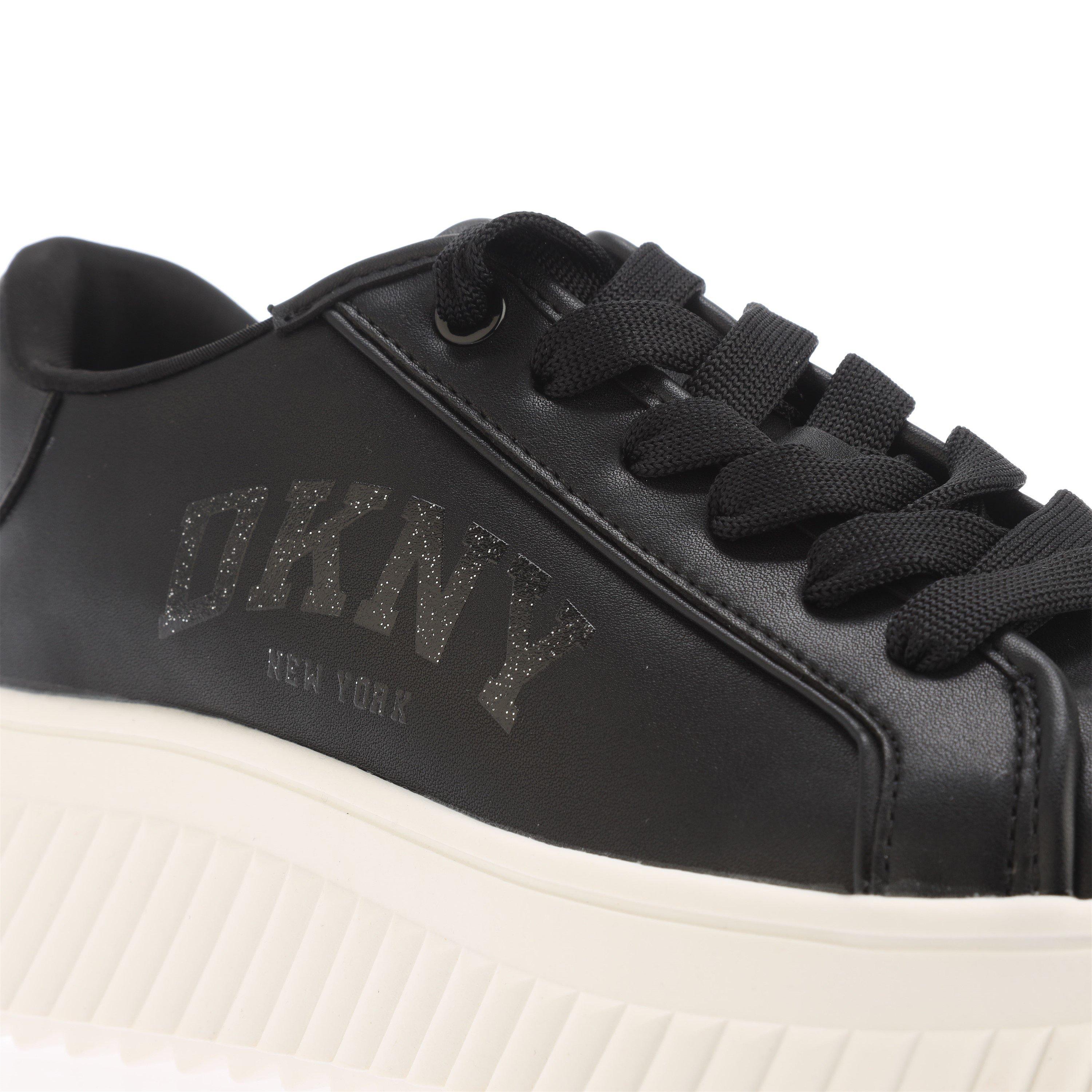 Black - DKNY - Women's Larissa Lace up Chunky Trainers - 5