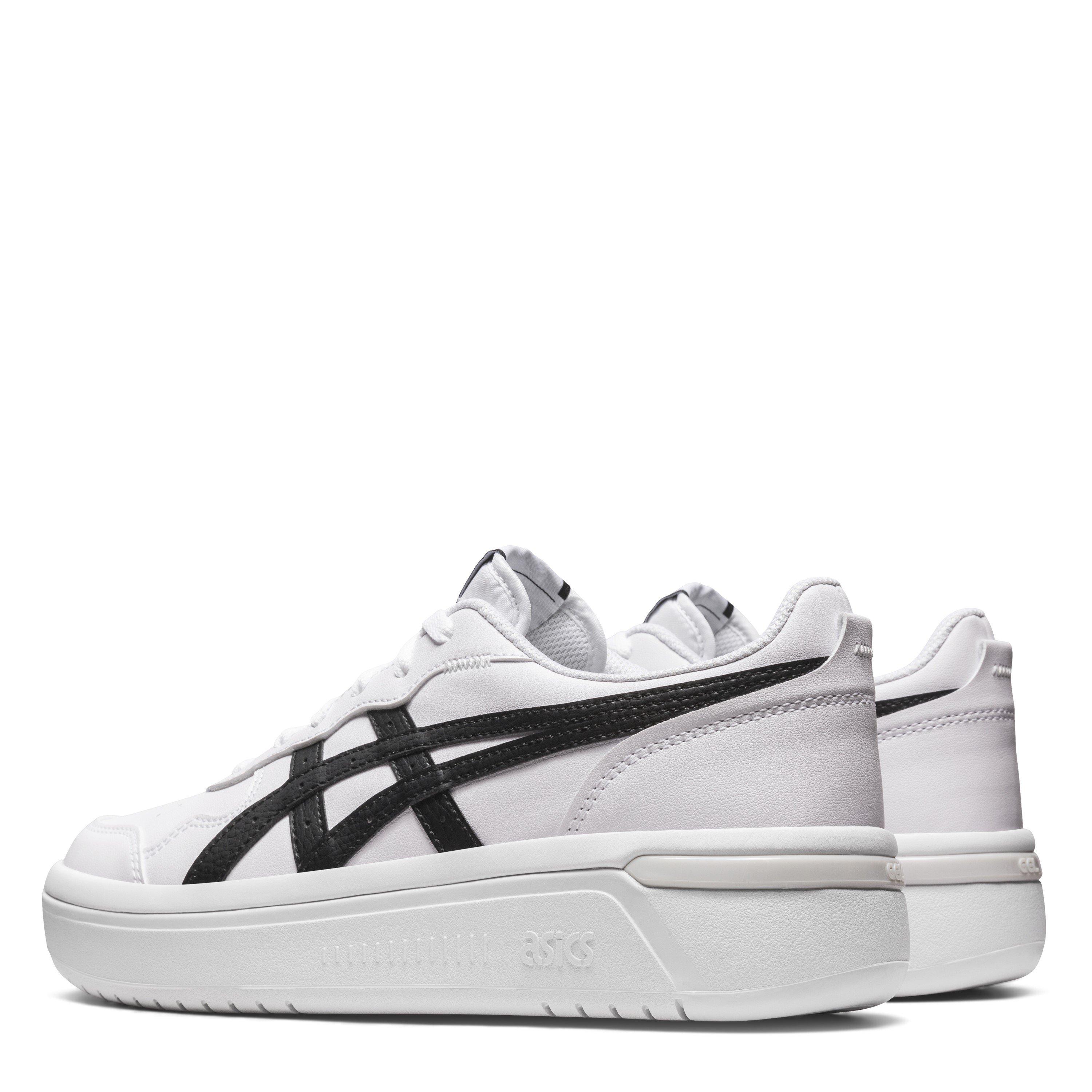Blanc/Noir - Asics - Women's Leather Lace Up Chunky Trainers - 5