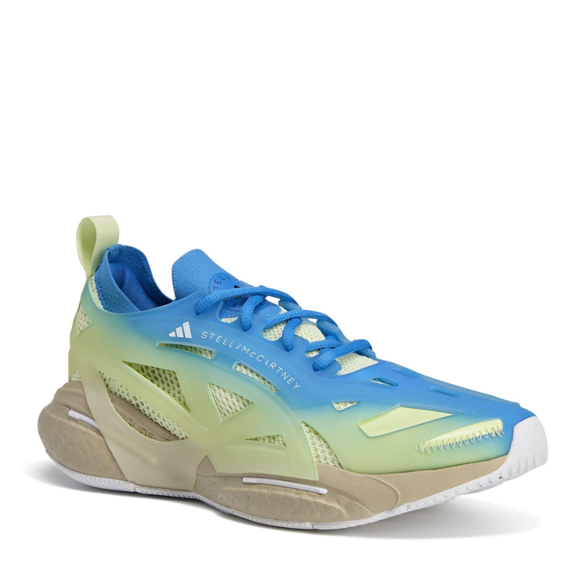 blu HR Yel Sand - adidas by Stella McCartney - Solarglide All-Over Print Running Shoes - 4