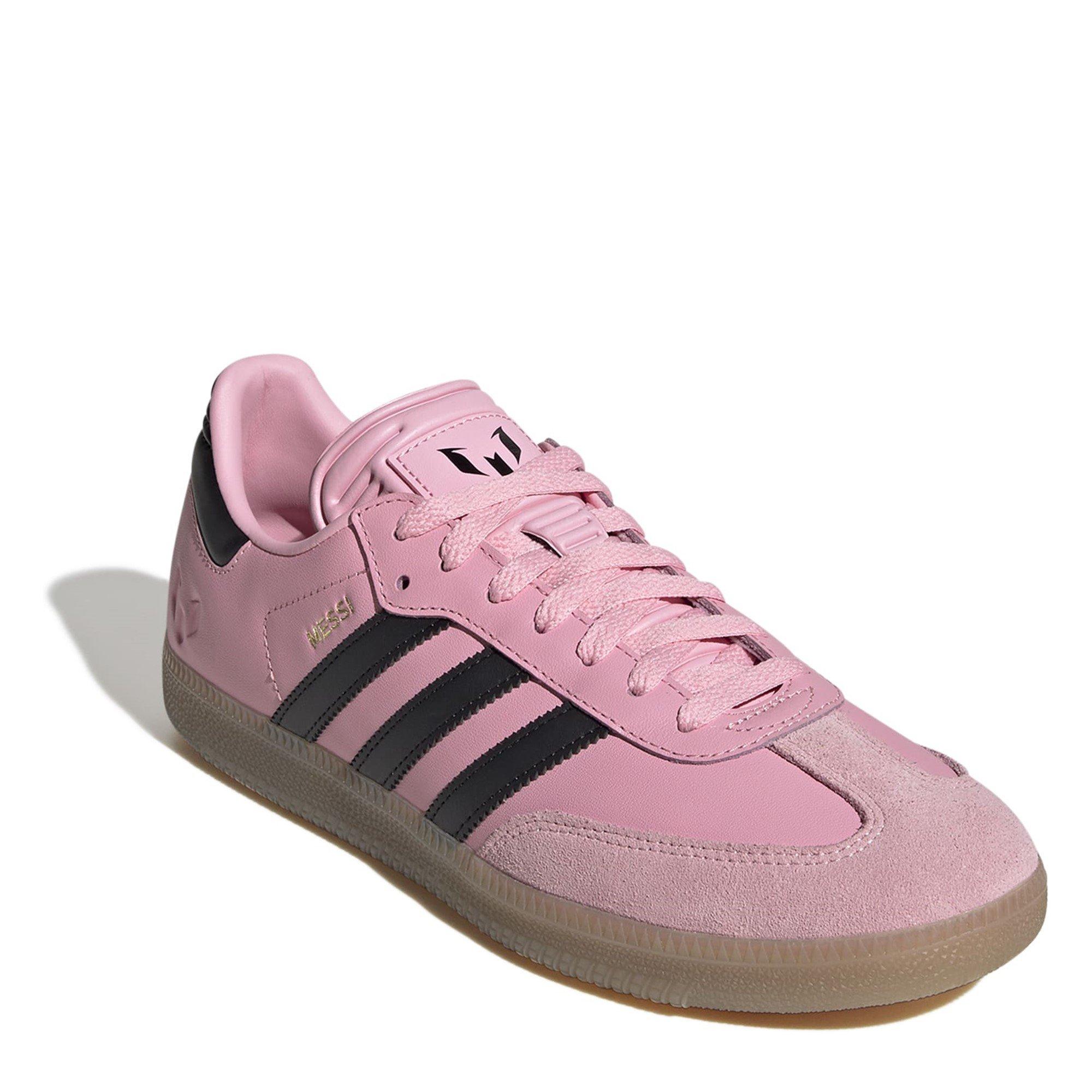 Rosa/Preto/Goma - adidas - Messi Samba Trainers Womens - 3