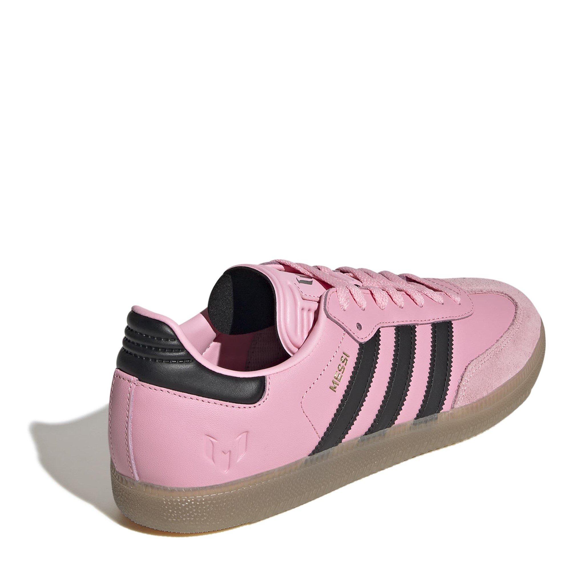 Rosa/Preto/Goma - adidas - Messi Samba Trainers Womens - 4