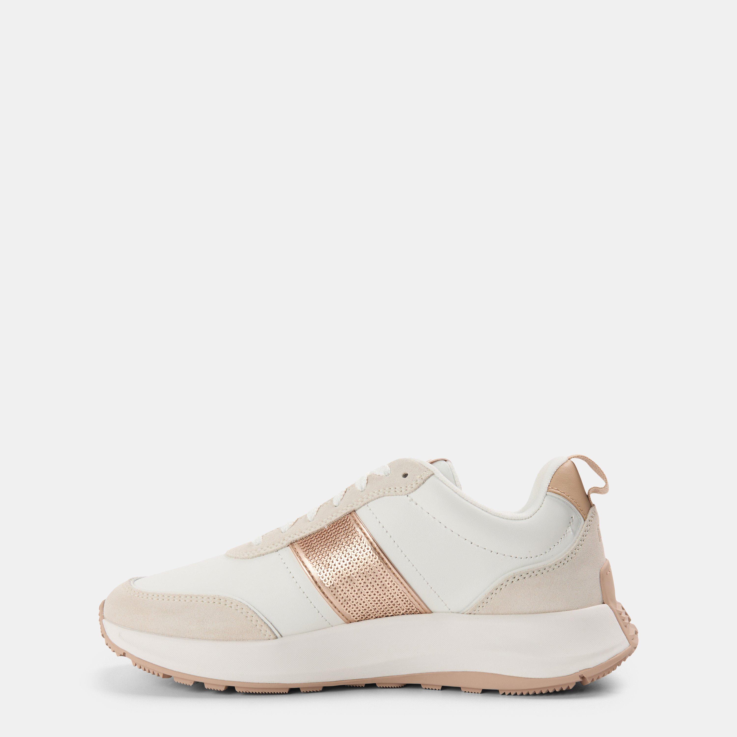 White Beige - Fitflop - Women's Sequin Chunky Trainers - 2