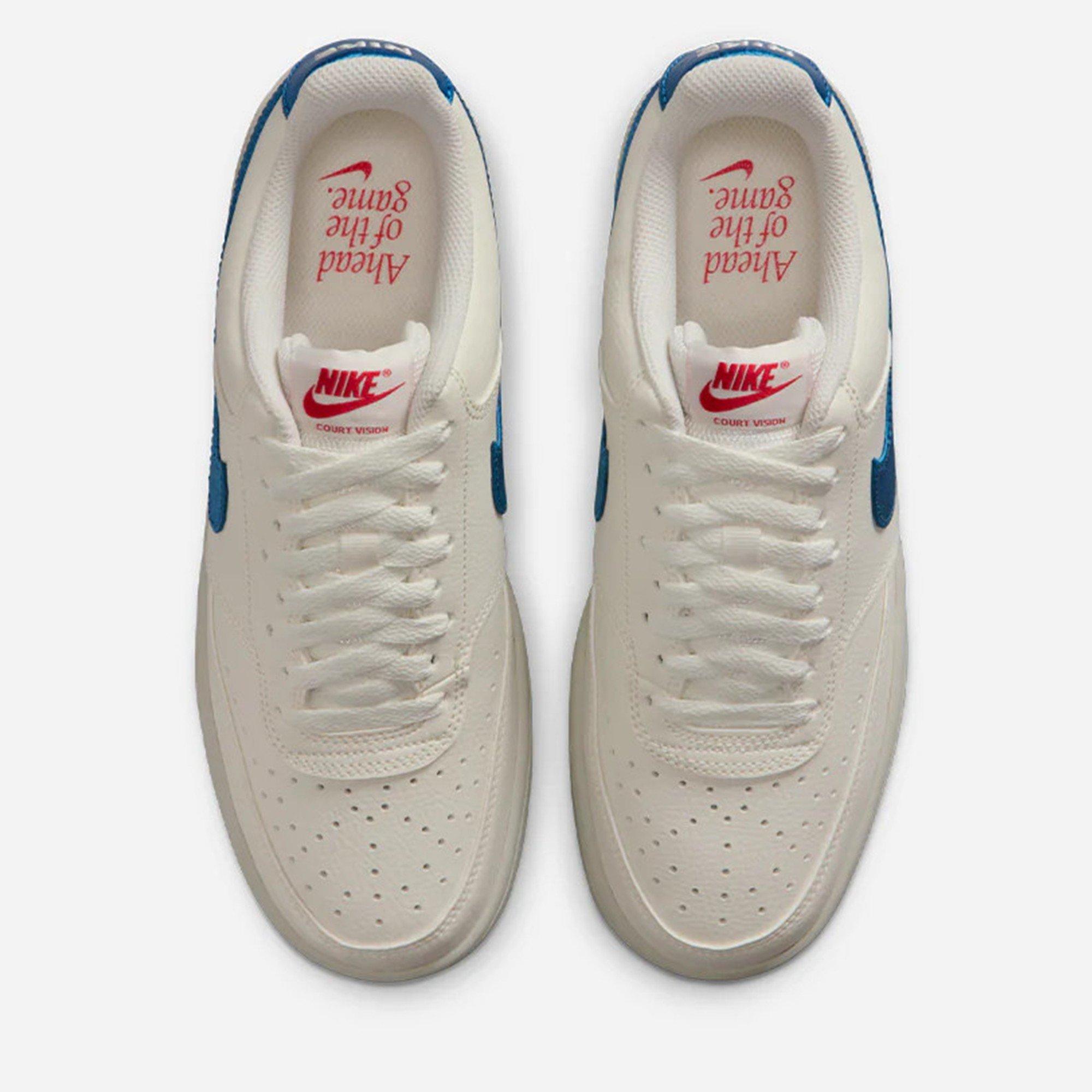 White/Blue - Nike - Women's Court VisLow Trainers - 5