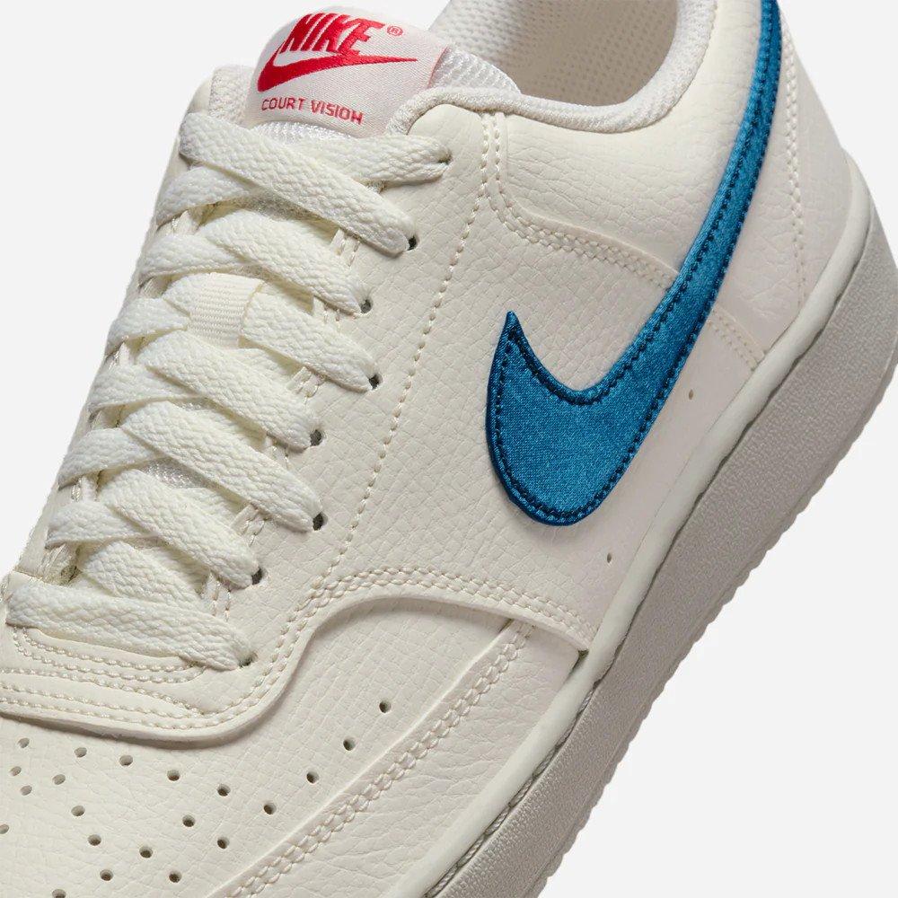 White/Blue - Nike - Women's Court VisLow Trainers - 6
