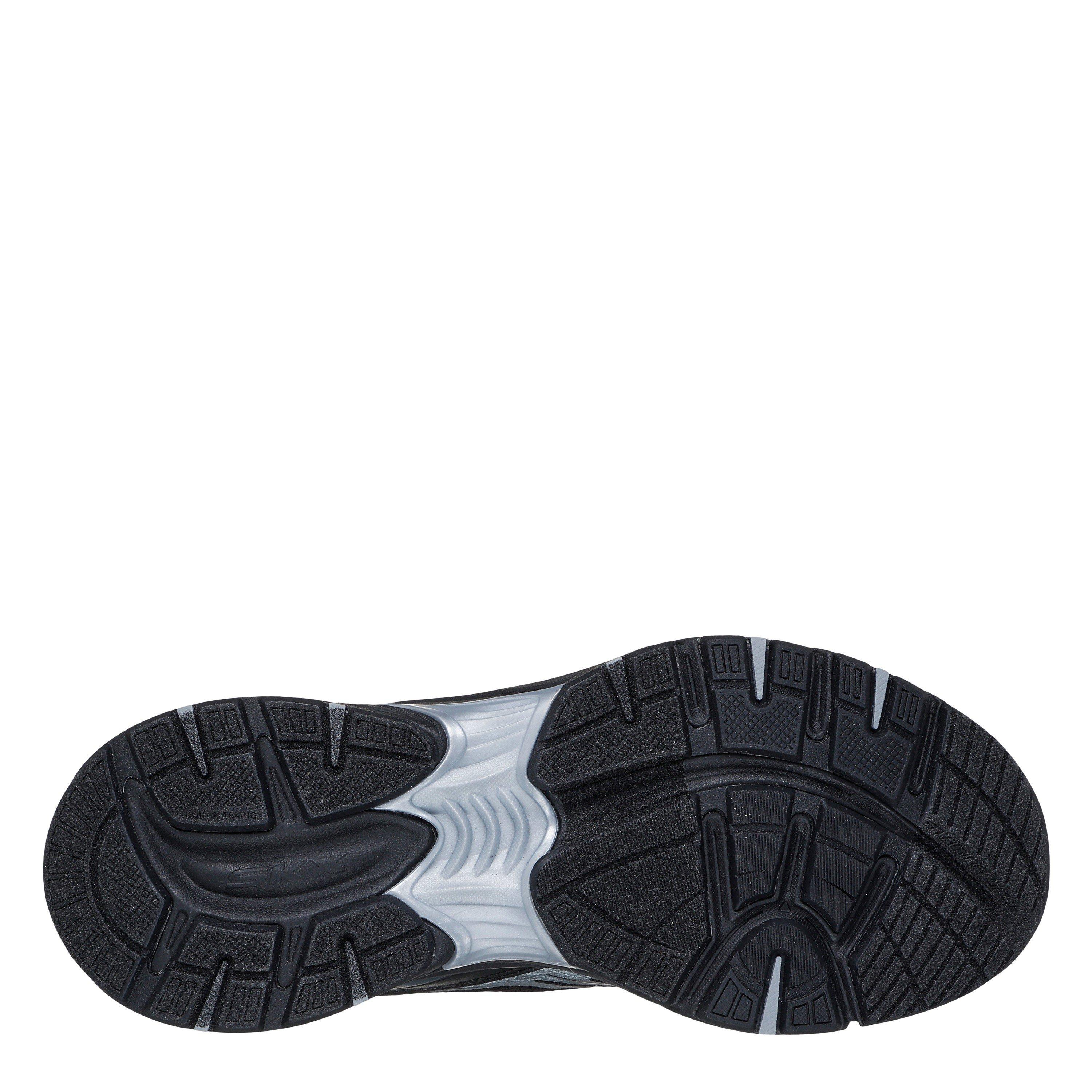 Black - Skechers - Women's Metallic Overlay Mesh Slip On Trainers - 5