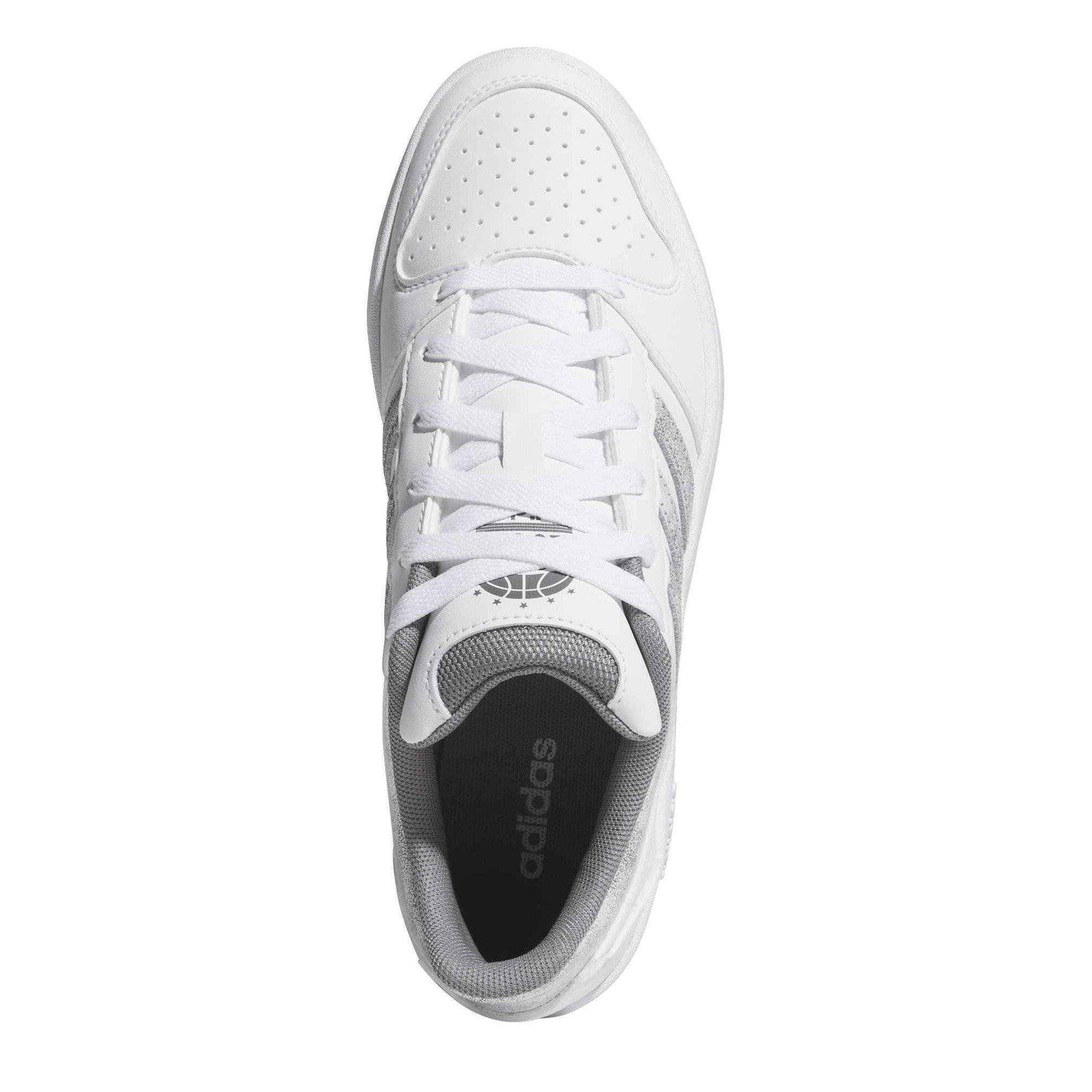 Ftwr White/Grey - adidas - Women's Hoops Classic Court Trainers - 5