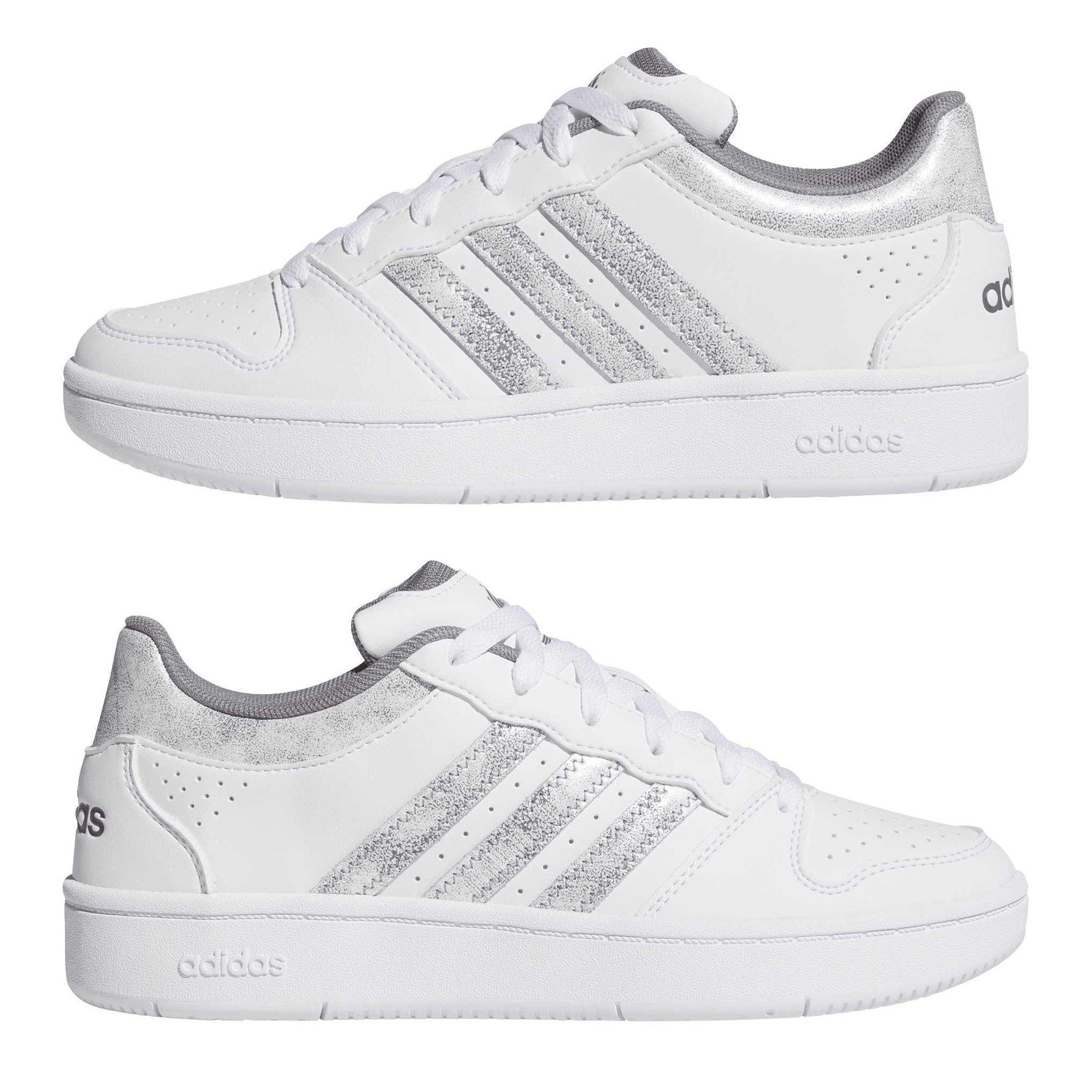 Ftwr White/Grey - adidas - Women's Hoops Classic Court Trainers - 9
