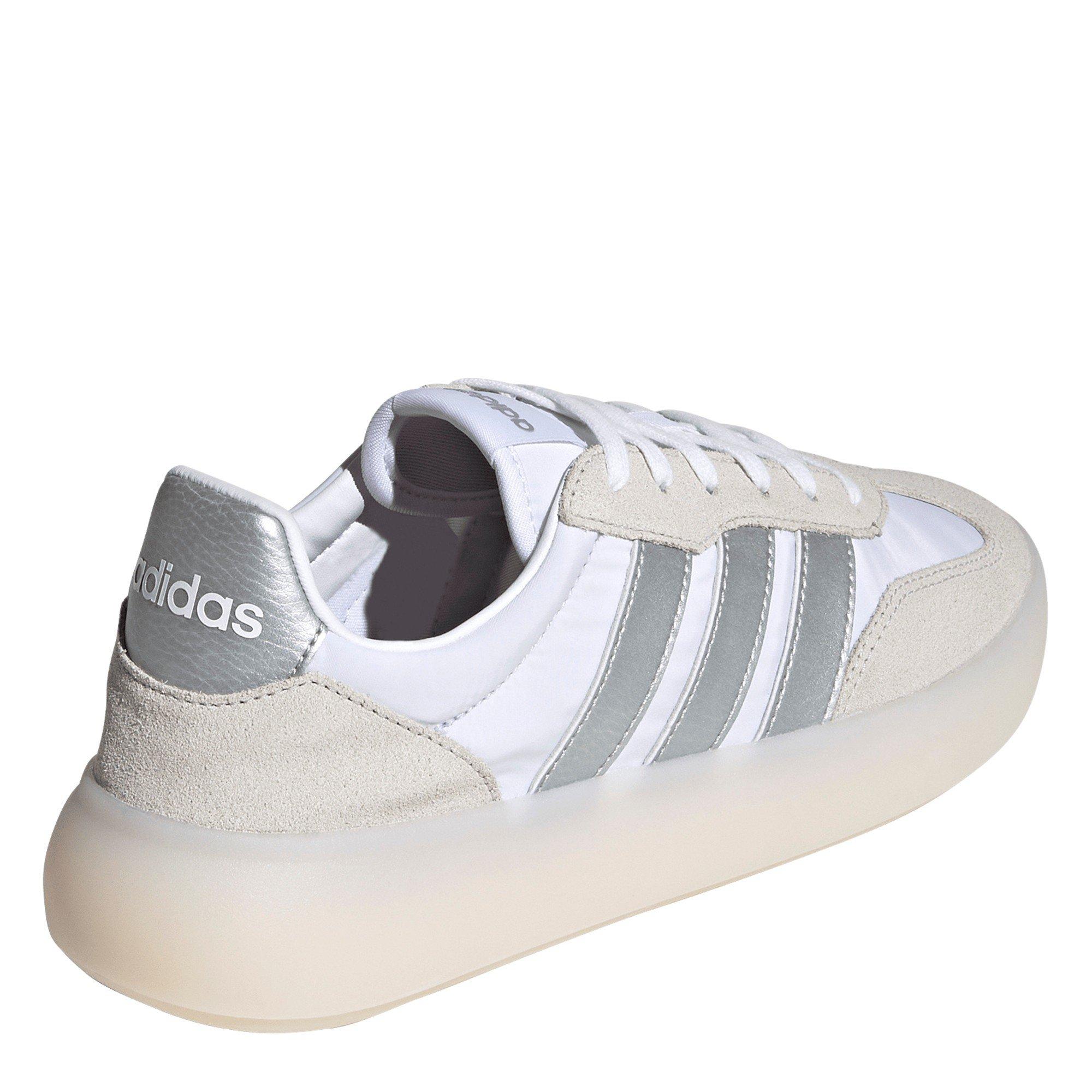 Wht/Silver/Grey - adidas - Women's Court Trainers - 4
