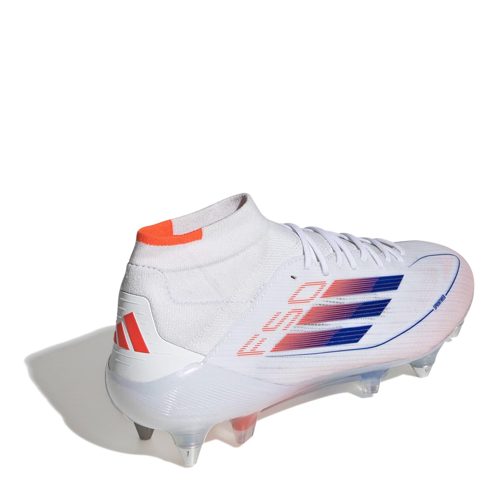 Hvid/Blå/Rød - adidas - F50 Elite Mid Womens Soft Ground Football Boots - 4