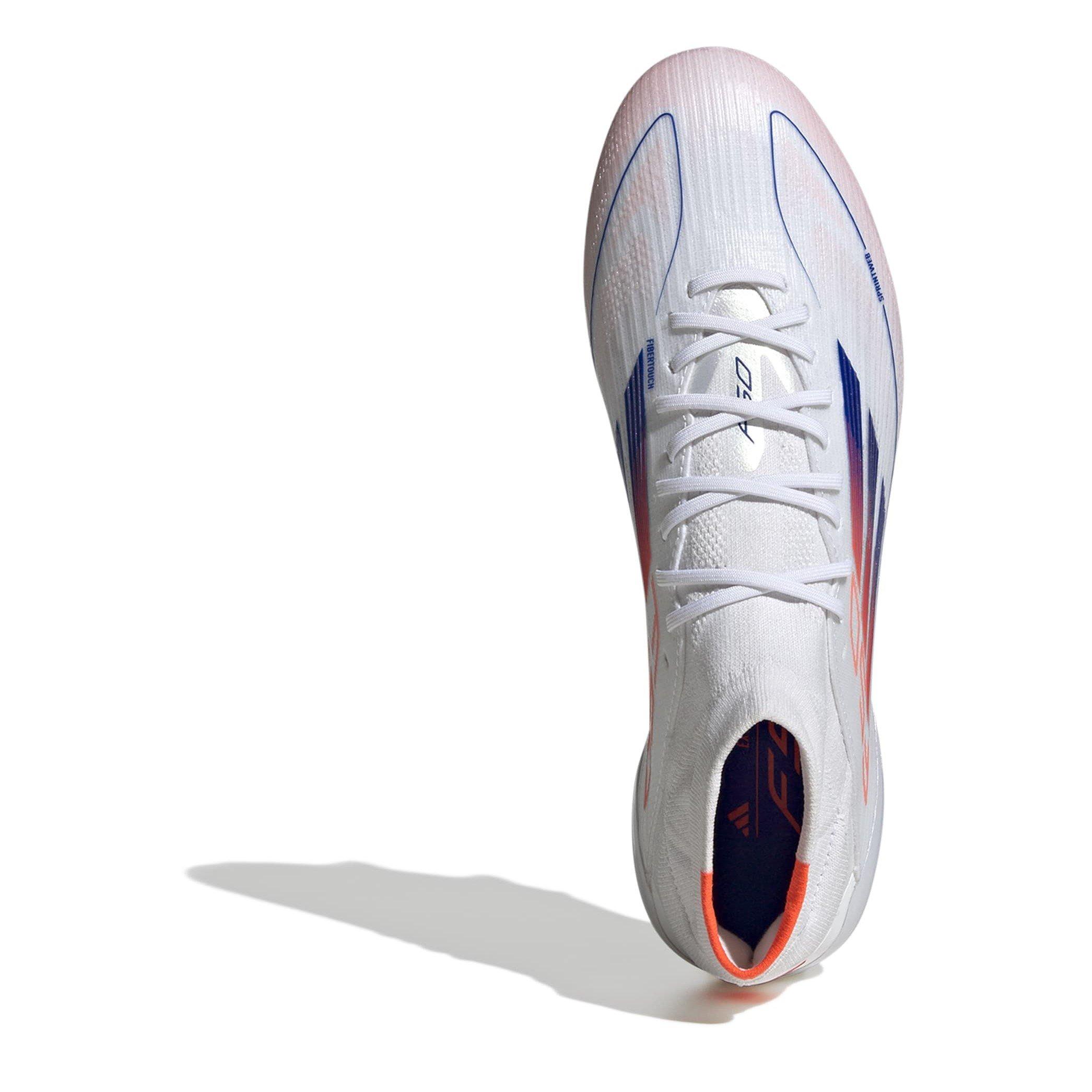 Hvid/Blå/Rød - adidas - F50 Elite Mid Womens Soft Ground Football Boots - 5