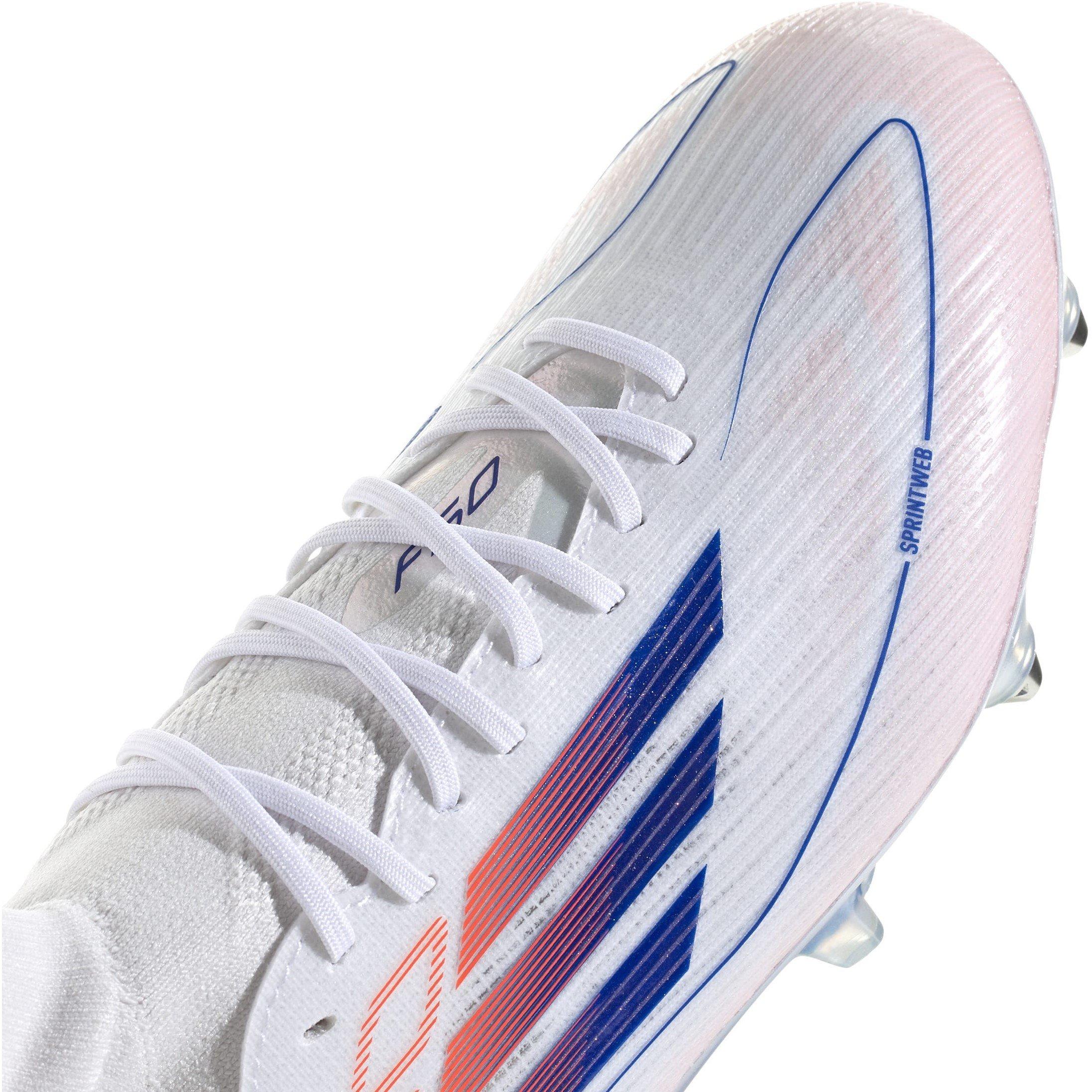 Hvid/Blå/Rød - adidas - F50 Elite Mid Womens Soft Ground Football Boots - 8