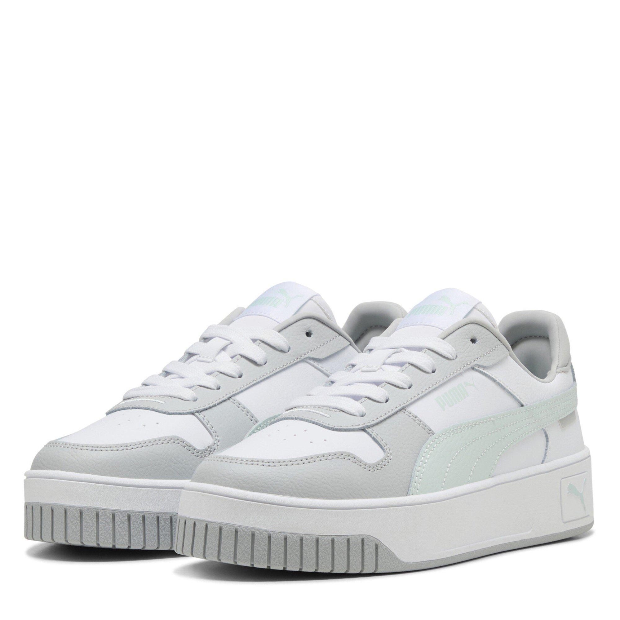 Puma Women's Carina Street Low-Top Trainers - Wht/Blue/Gry - 4 (37)