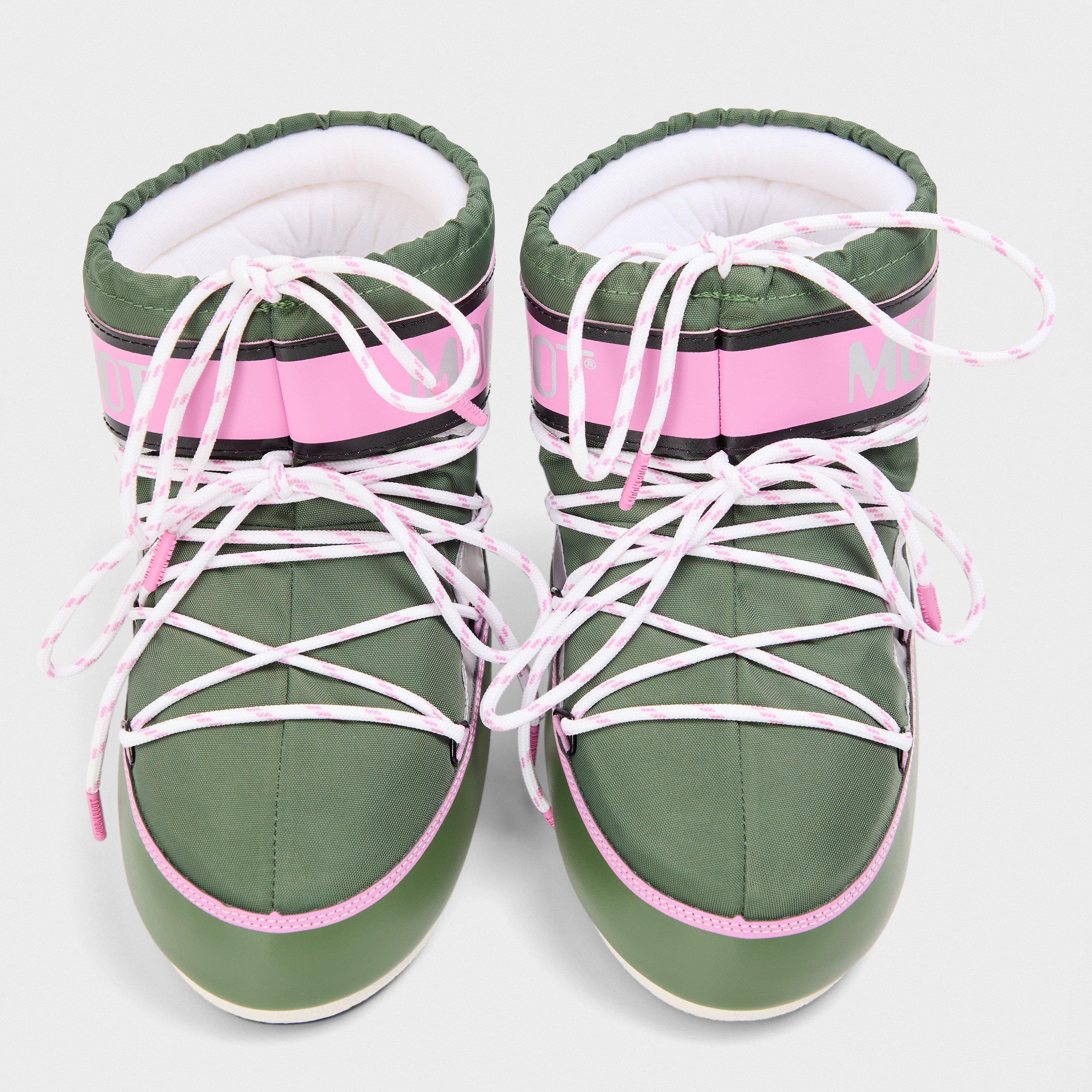 Green Slver Pnk - Moon Boot - Women's Snow Boots - 5