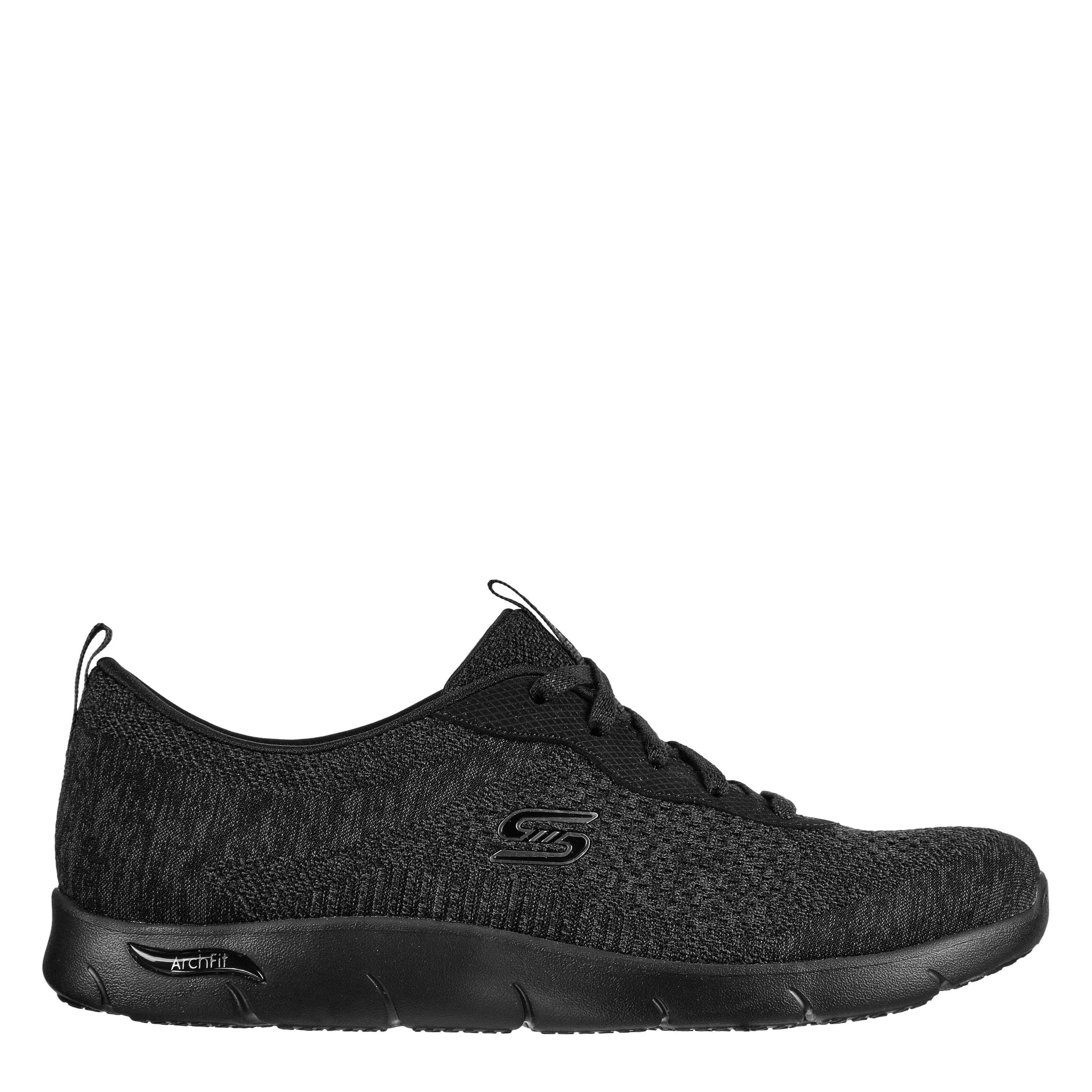 Black/Black - Skechers - Women's Arch Fit Refine Lavish Wish Low-Top Trainers - 1