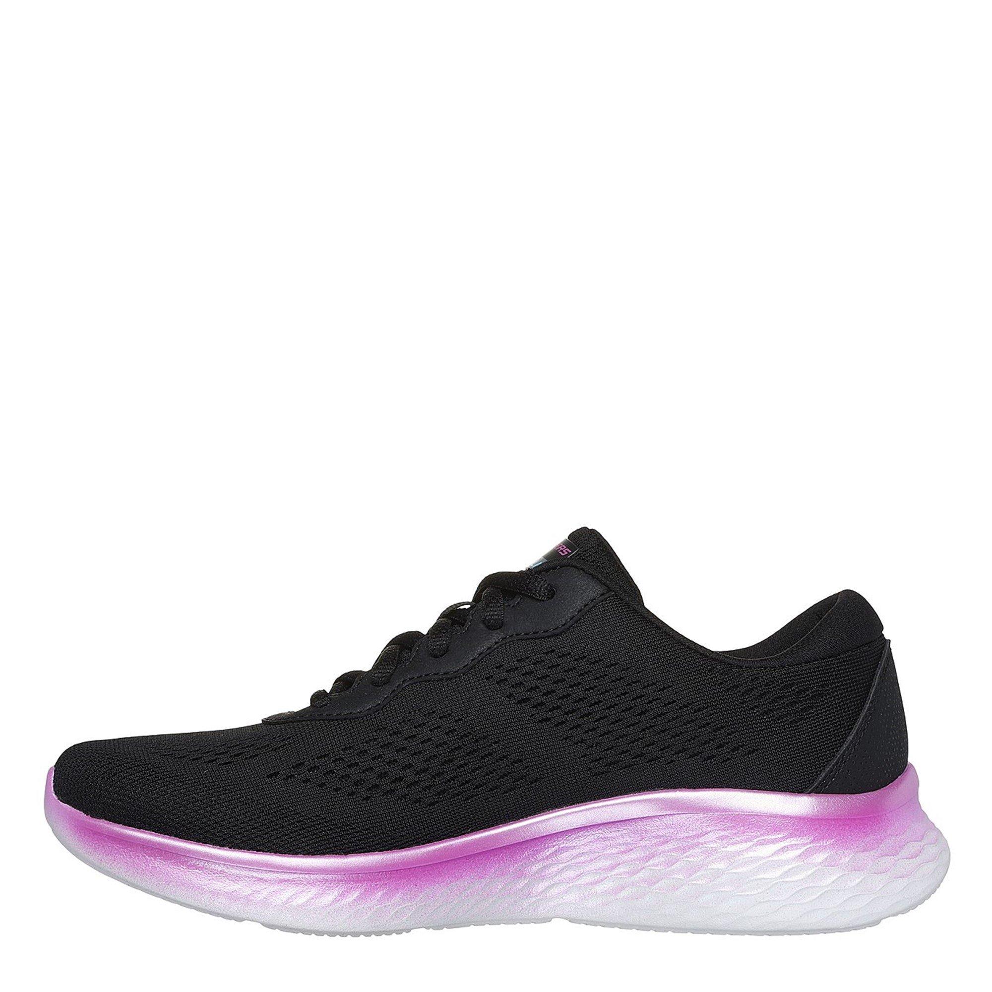 Negro/Morado - Skechers - Engineered Mesh Lace-Up Iridescent Low-Top Trainers - 2