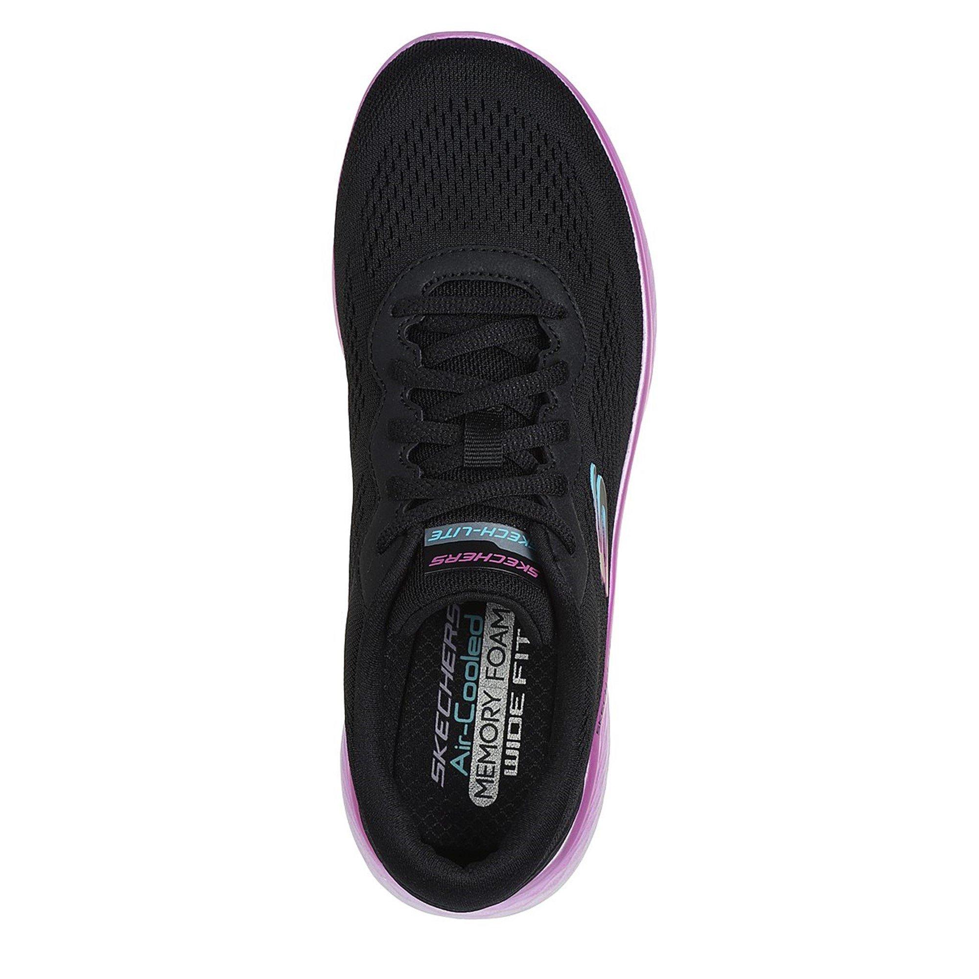 Negro/Morado - Skechers - Engineered Mesh Lace-Up Iridescent Low-Top Trainers - 5
