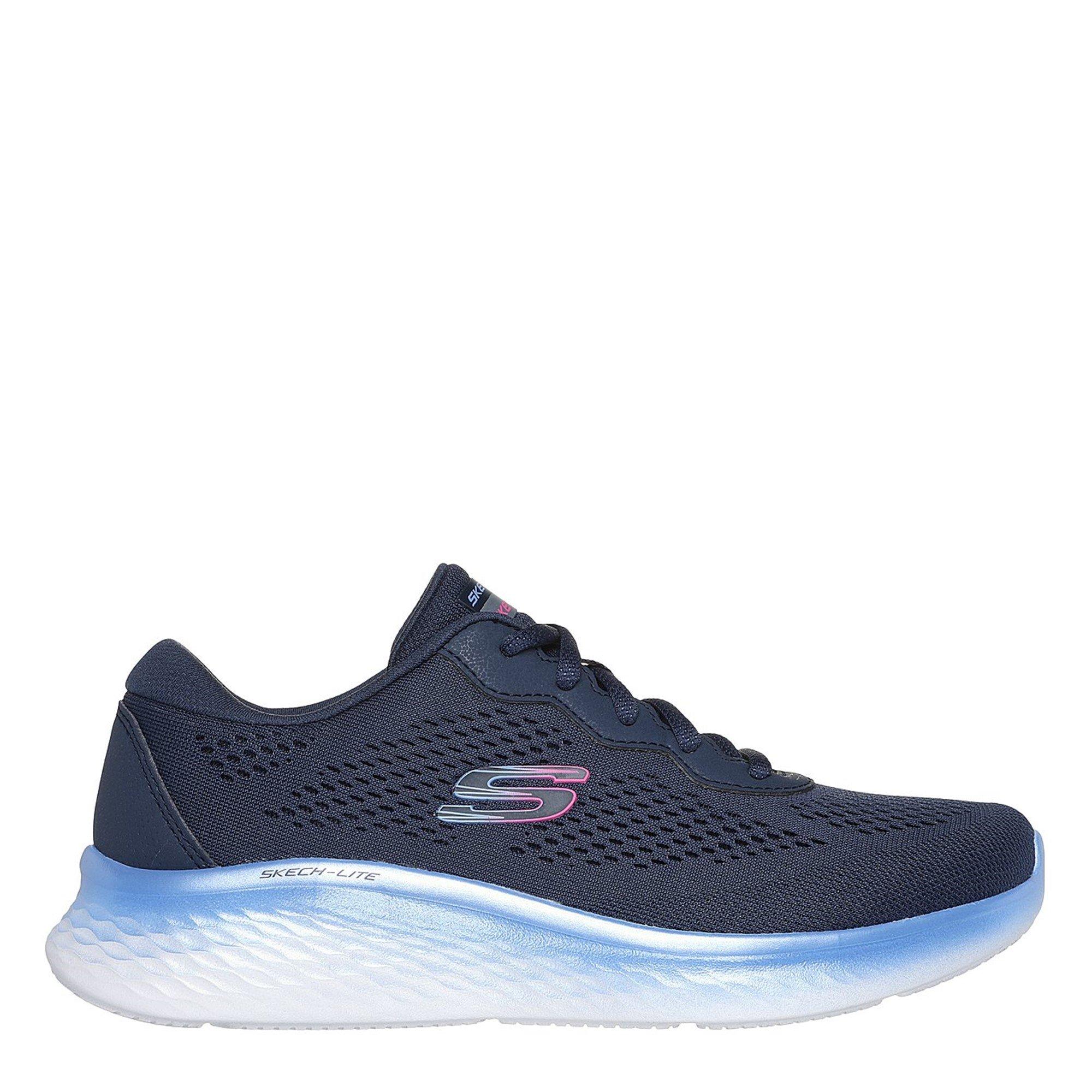 Marineblauw/Blauw - Skechers - Engineered Mesh Lace-Up Iridescent Low-Top Trainers - 3