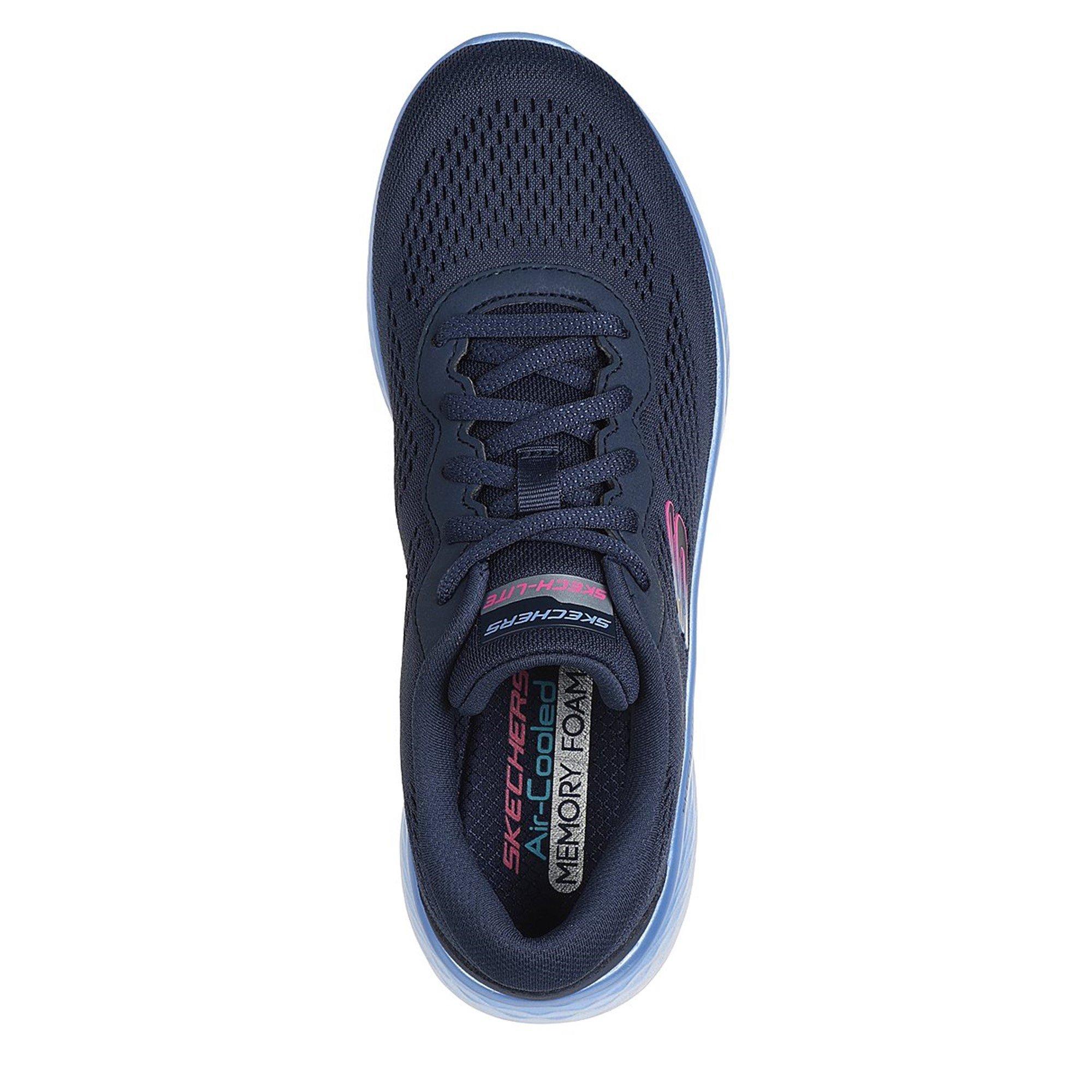 Marineblauw/Blauw - Skechers - Engineered Mesh Lace-Up Iridescent Low-Top Trainers - 5