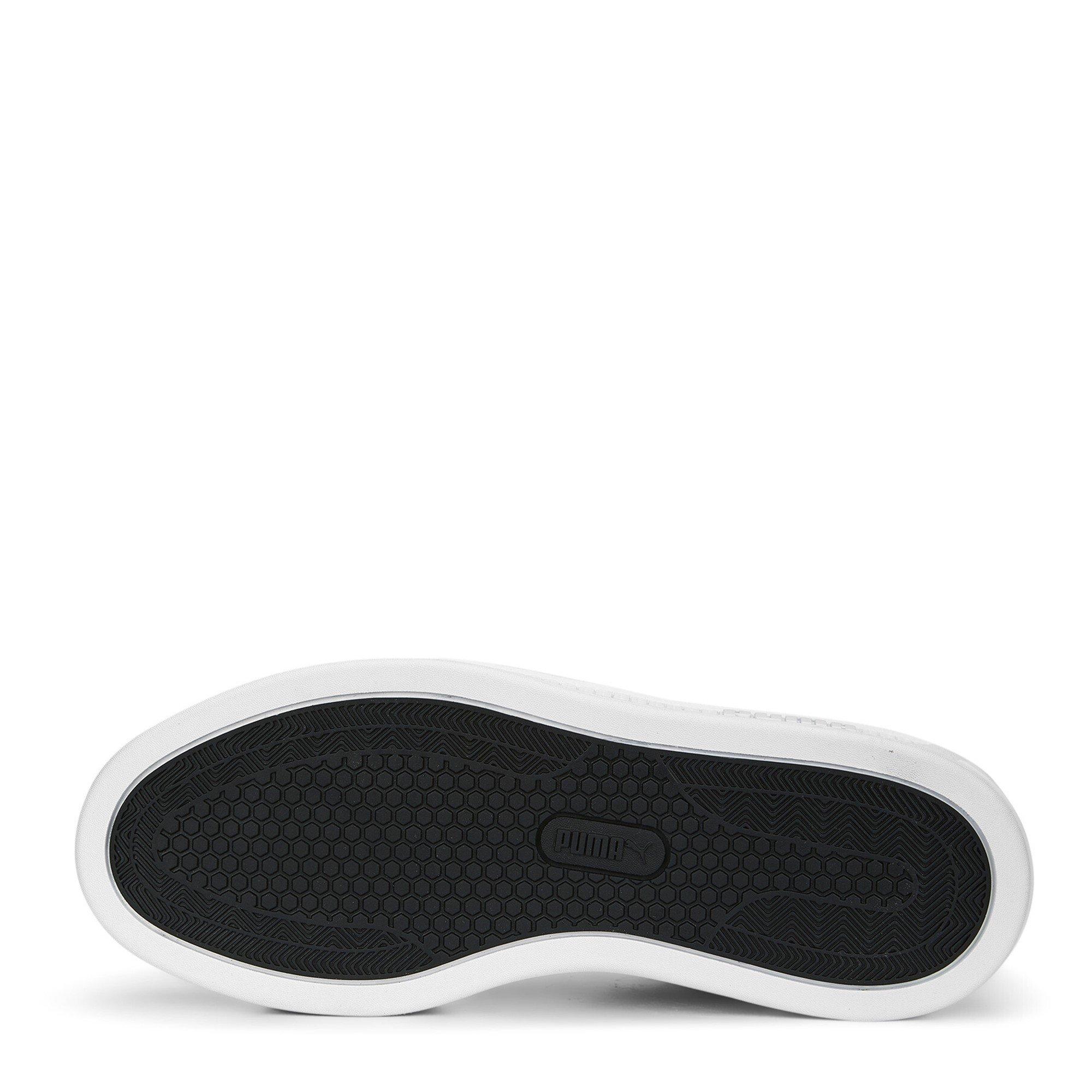 Blanc/Noir/Or - Puma - Women's Smash Platform Low-Top Trainers - 3