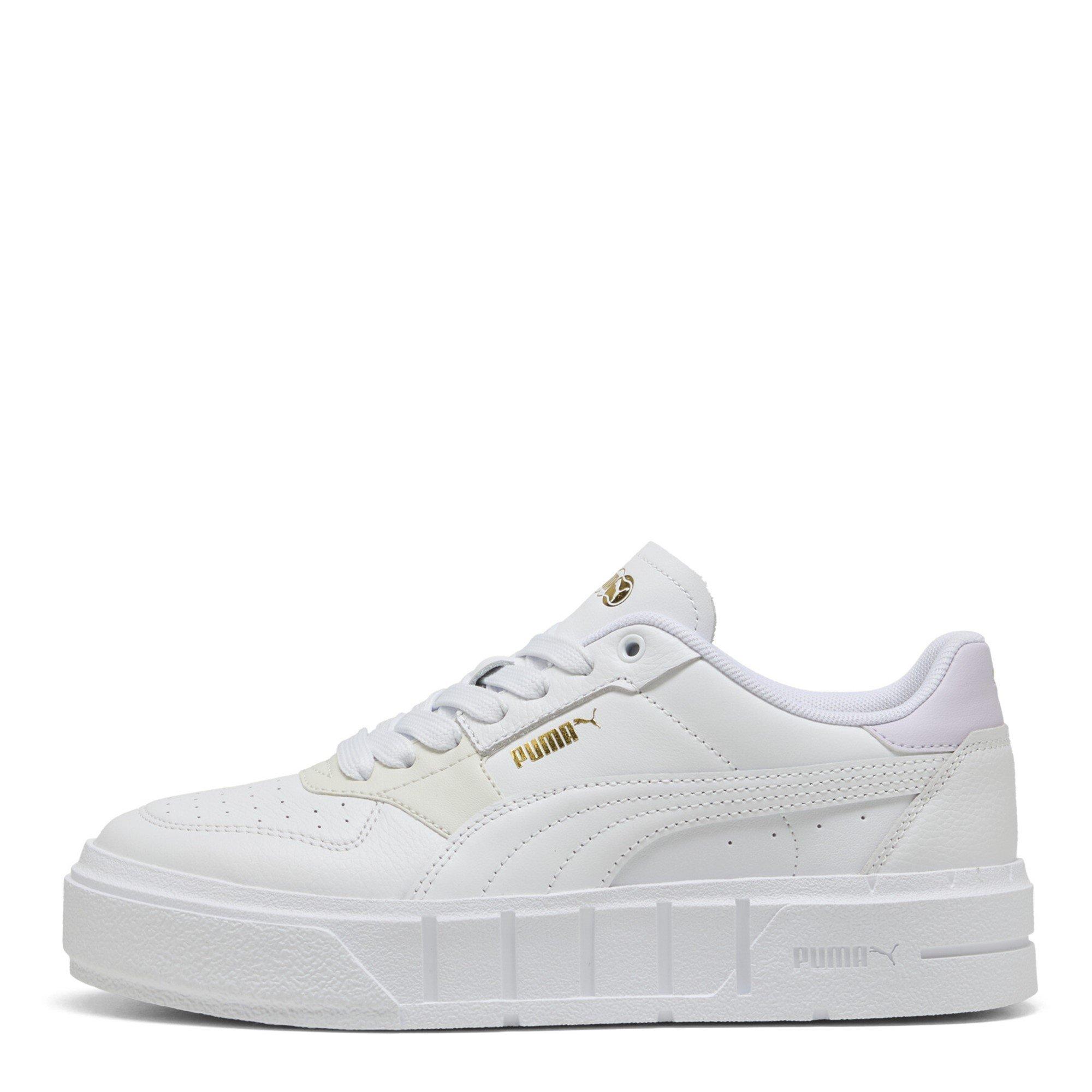 Wht/Lilac - Puma - Cali Leather Court Trainers - 2