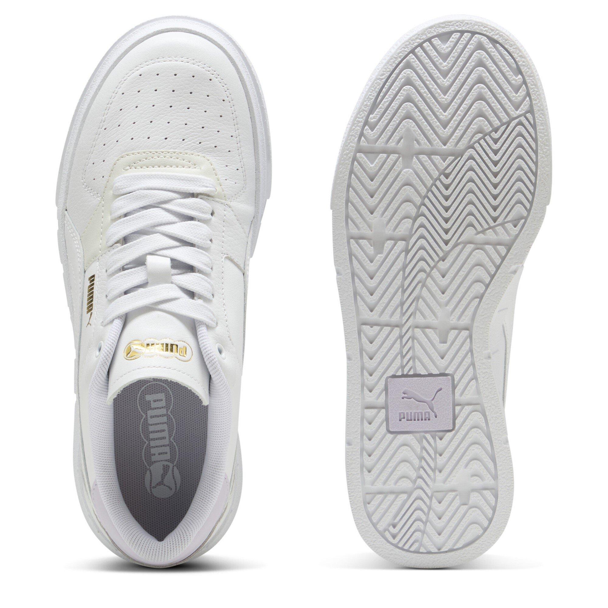 Wht/Lilac - Puma - Cali Leather Court Trainers - 3