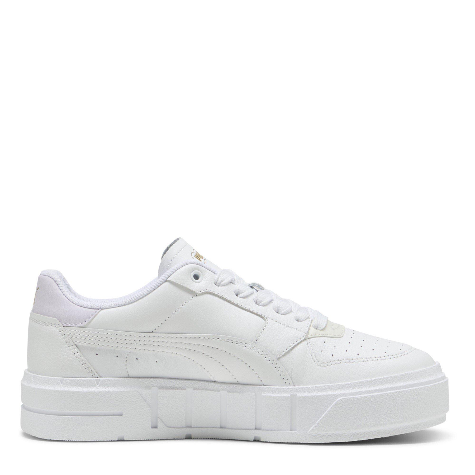 Wht/Lilac - Puma - Cali Leather Court Trainers - 4