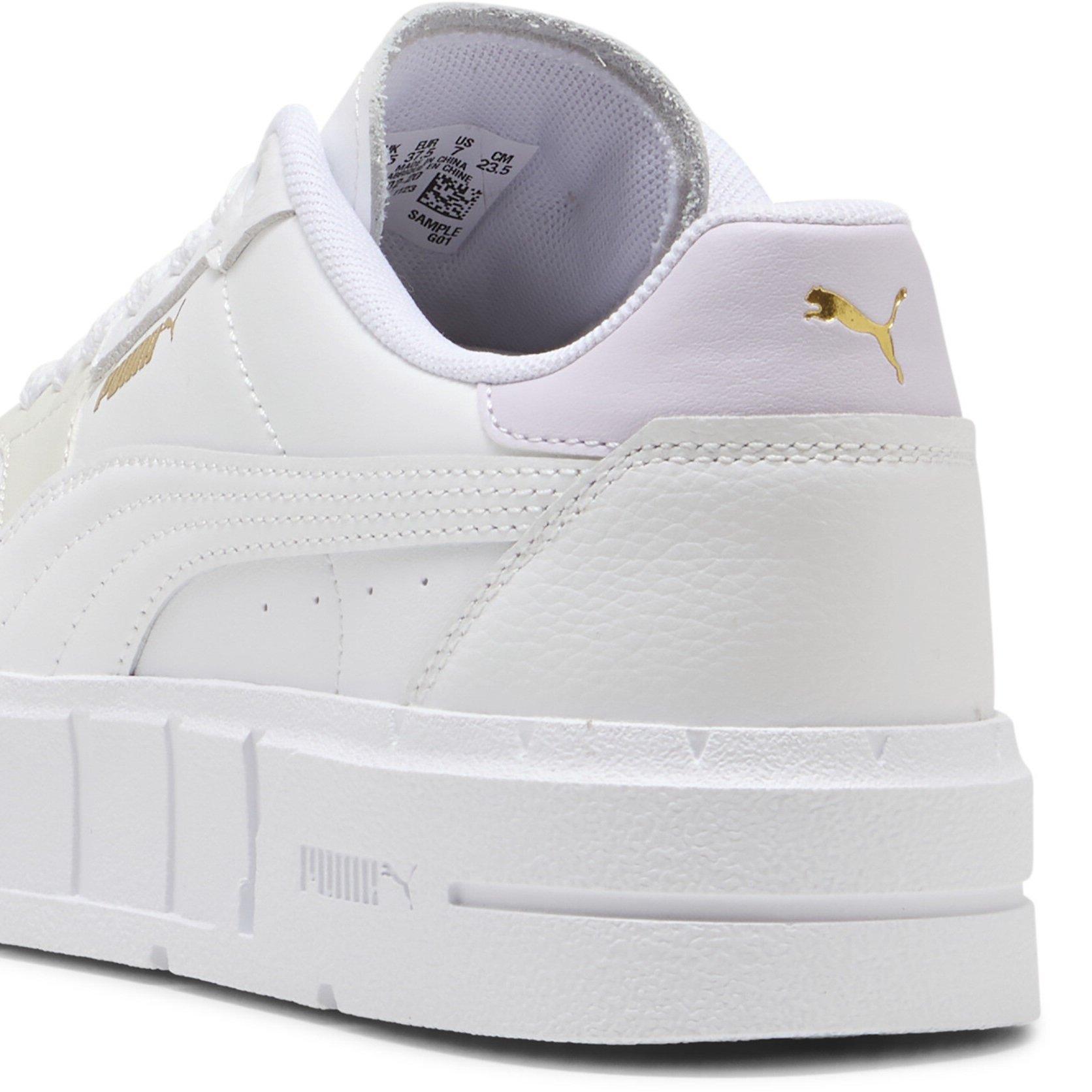 Wht/Lilac - Puma - Cali Leather Court Trainers - 5