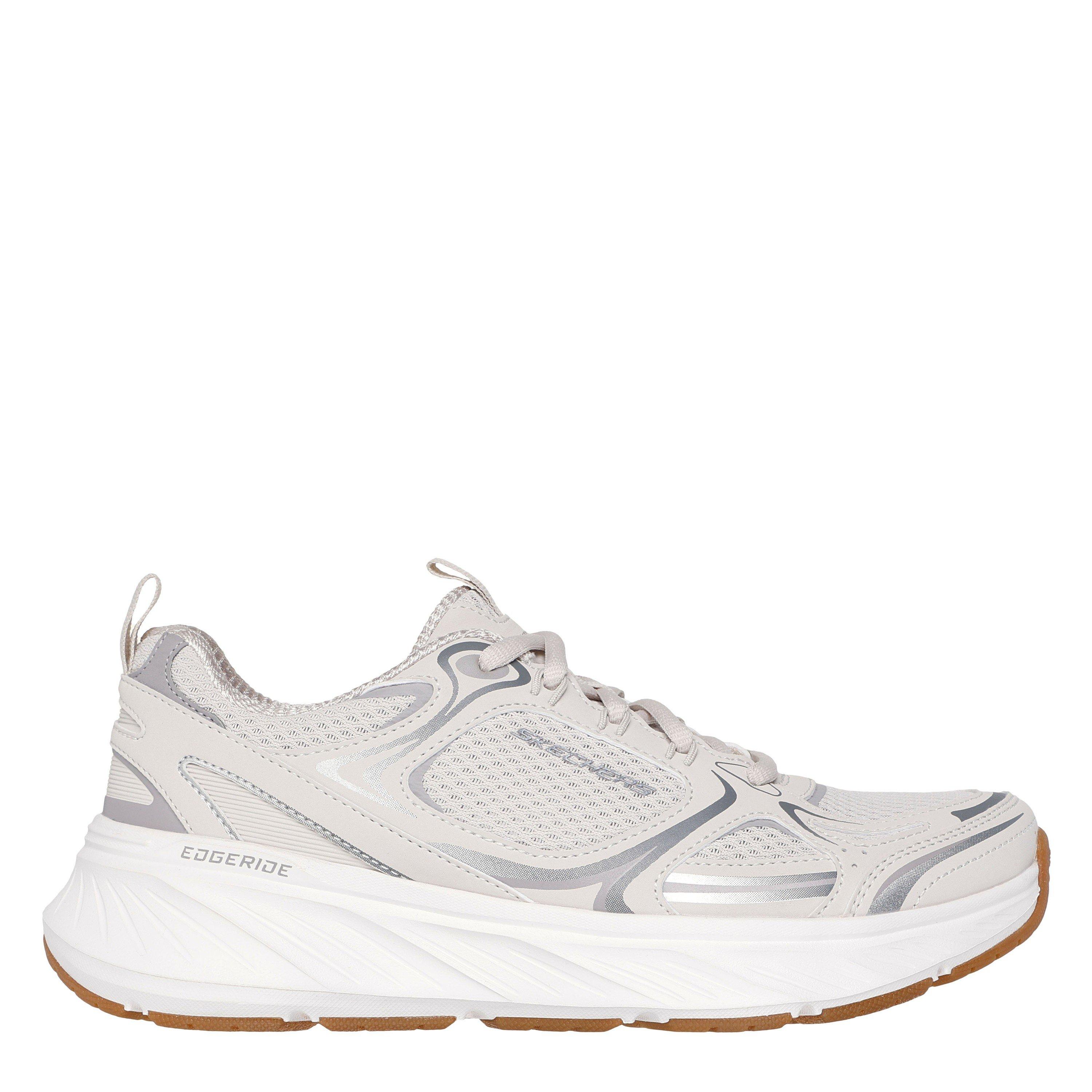 Skechers Women's Edgeride Silver Eclipse Casual Low-Top Trainers - Natural - 5 (38)