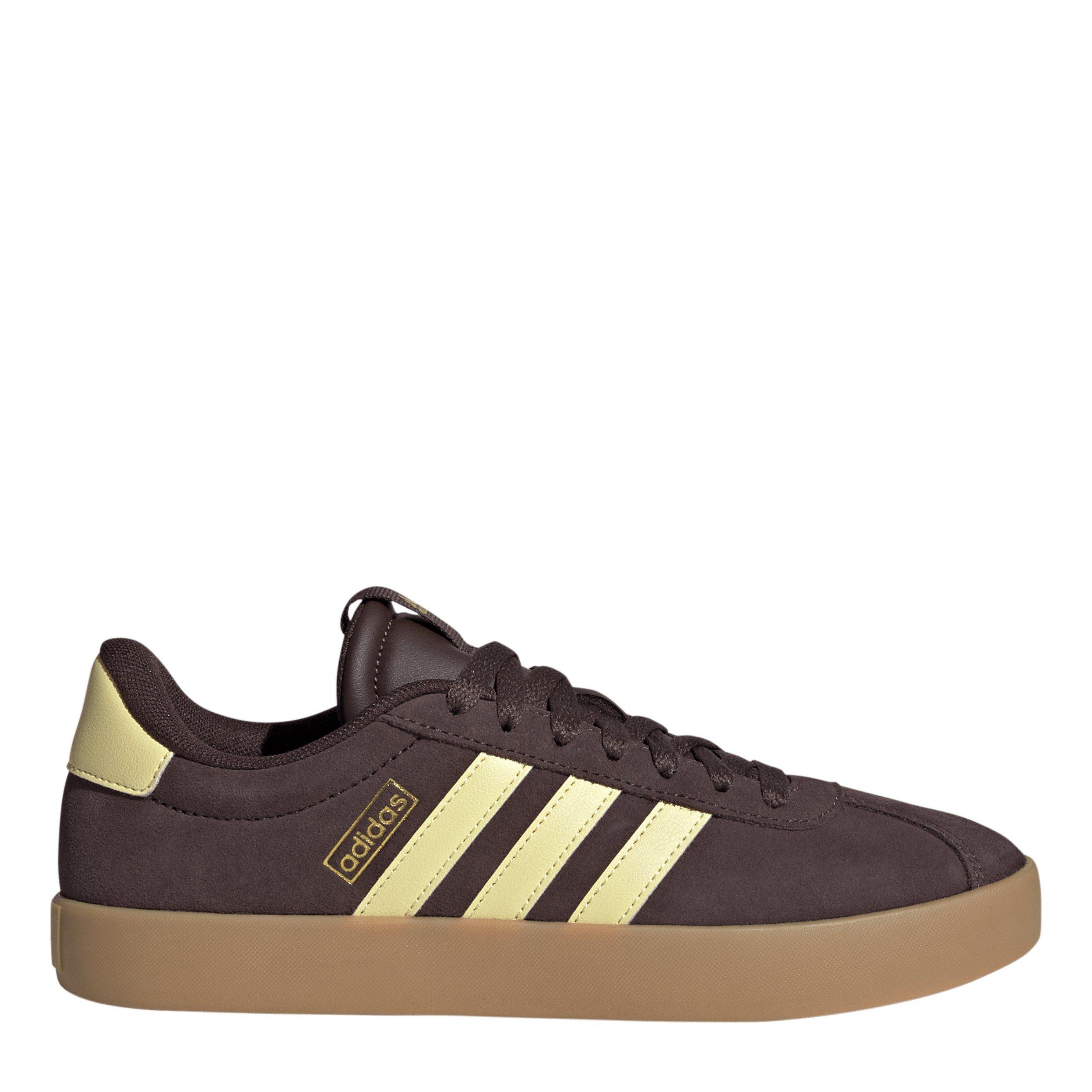 Adidas Women's Vl Court 3.0 - Maroon/Yellow - 6.5 (40)