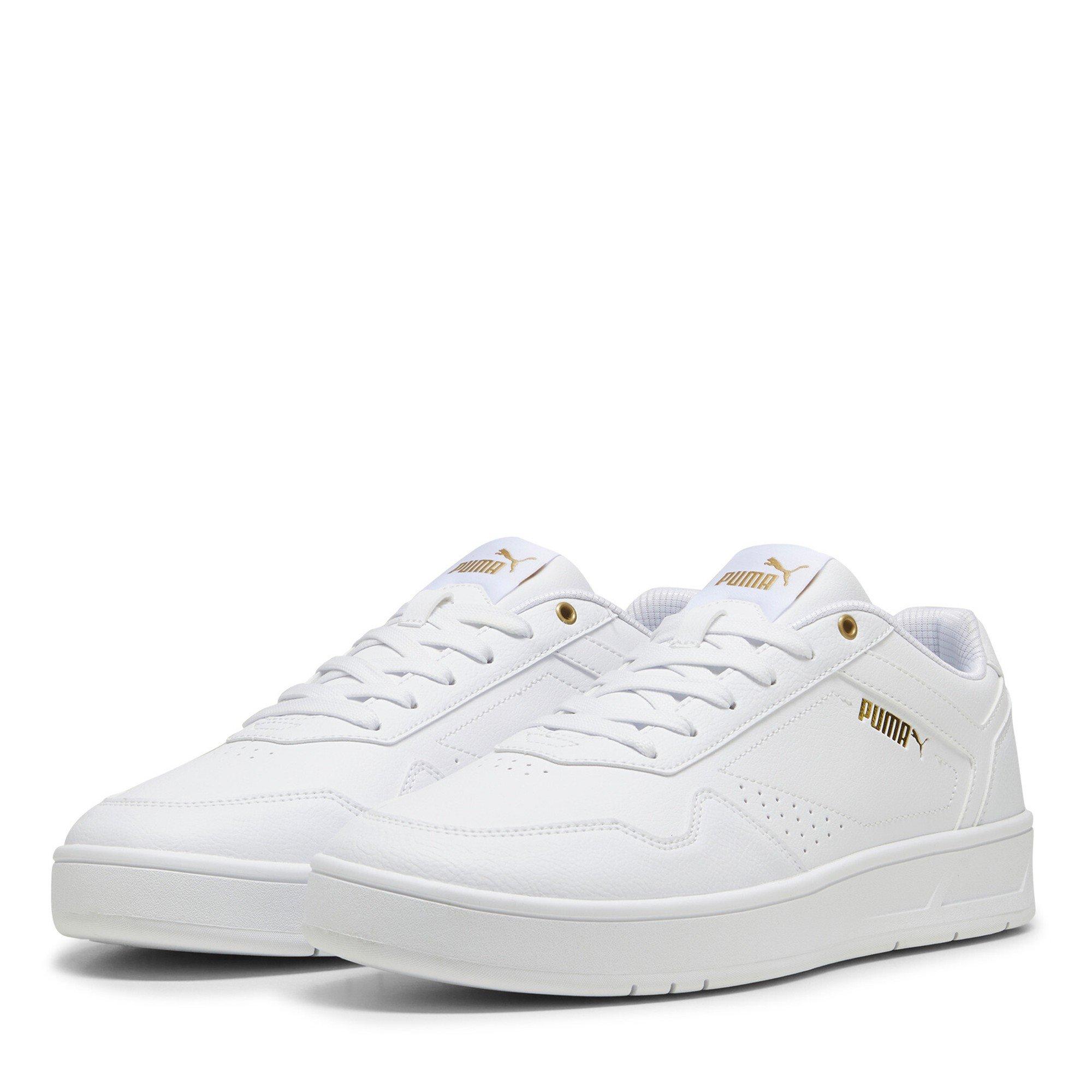  White/ Gold - Puma - Court Classic Womens Shoes - 1