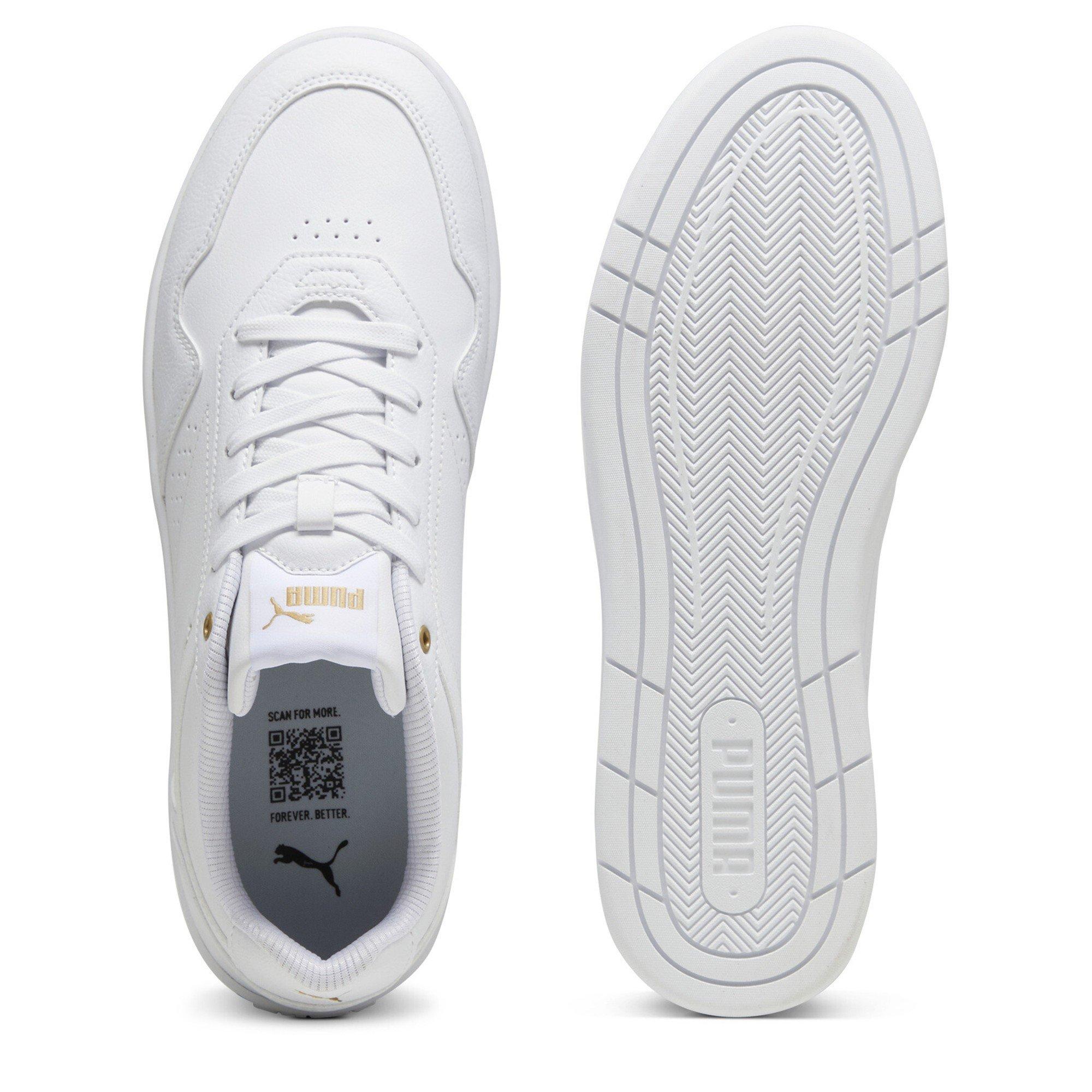  White/ Gold - Puma - Court Classic Womens Shoes - 3